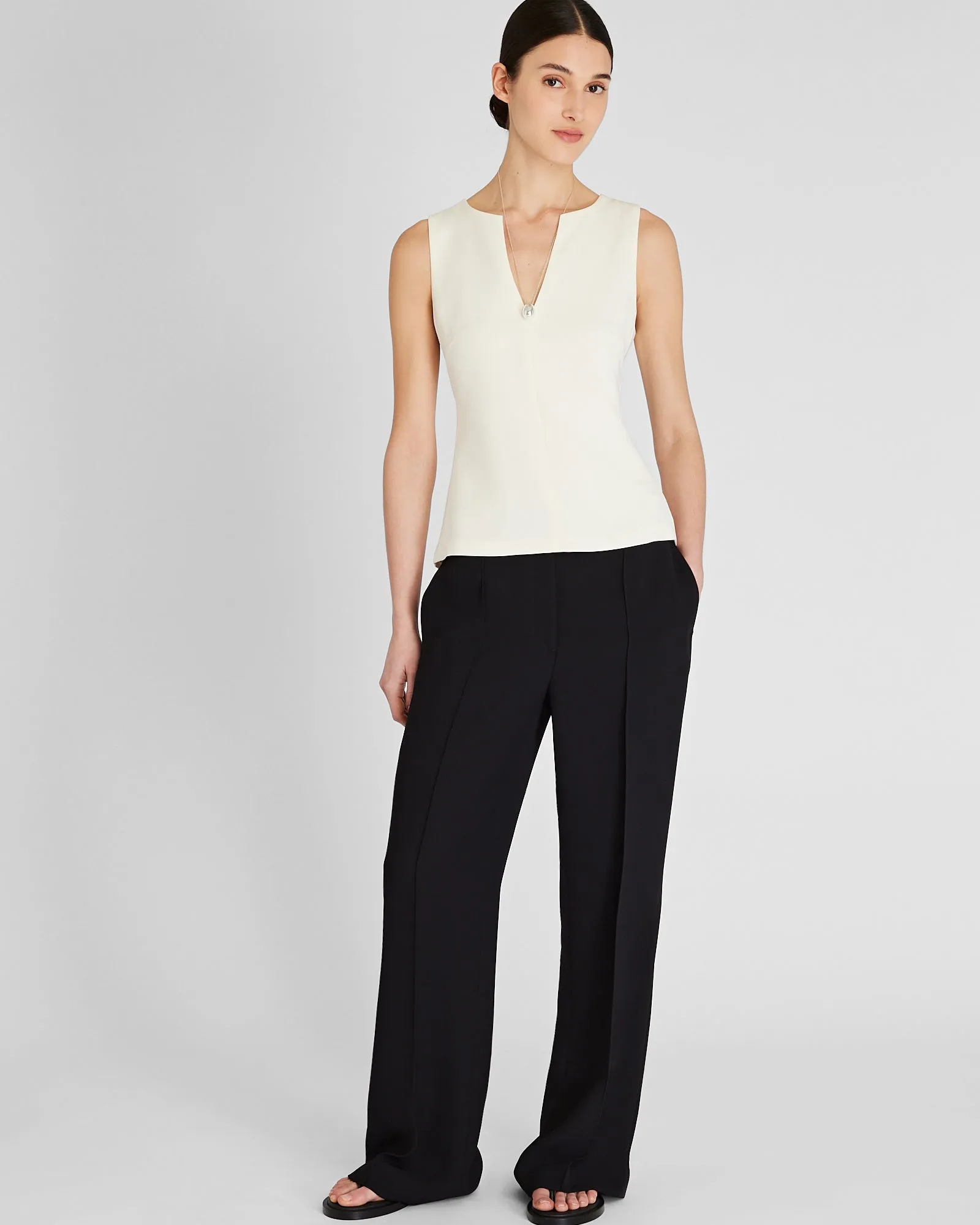 Split Crewneck Crepe Top sold by Club Monaco product image thumbnail 4