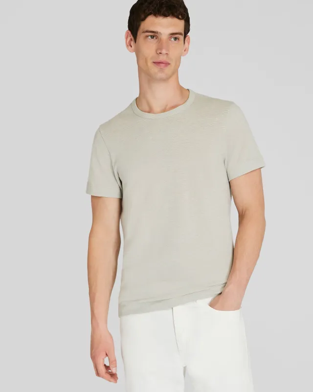 Short Sleeve Linen-Cotton Piqué Tee sold by Club Monaco
