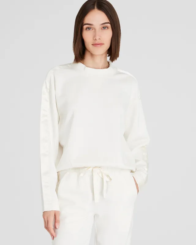 Satin Stripe Sweatshirt sold by Club Monaco