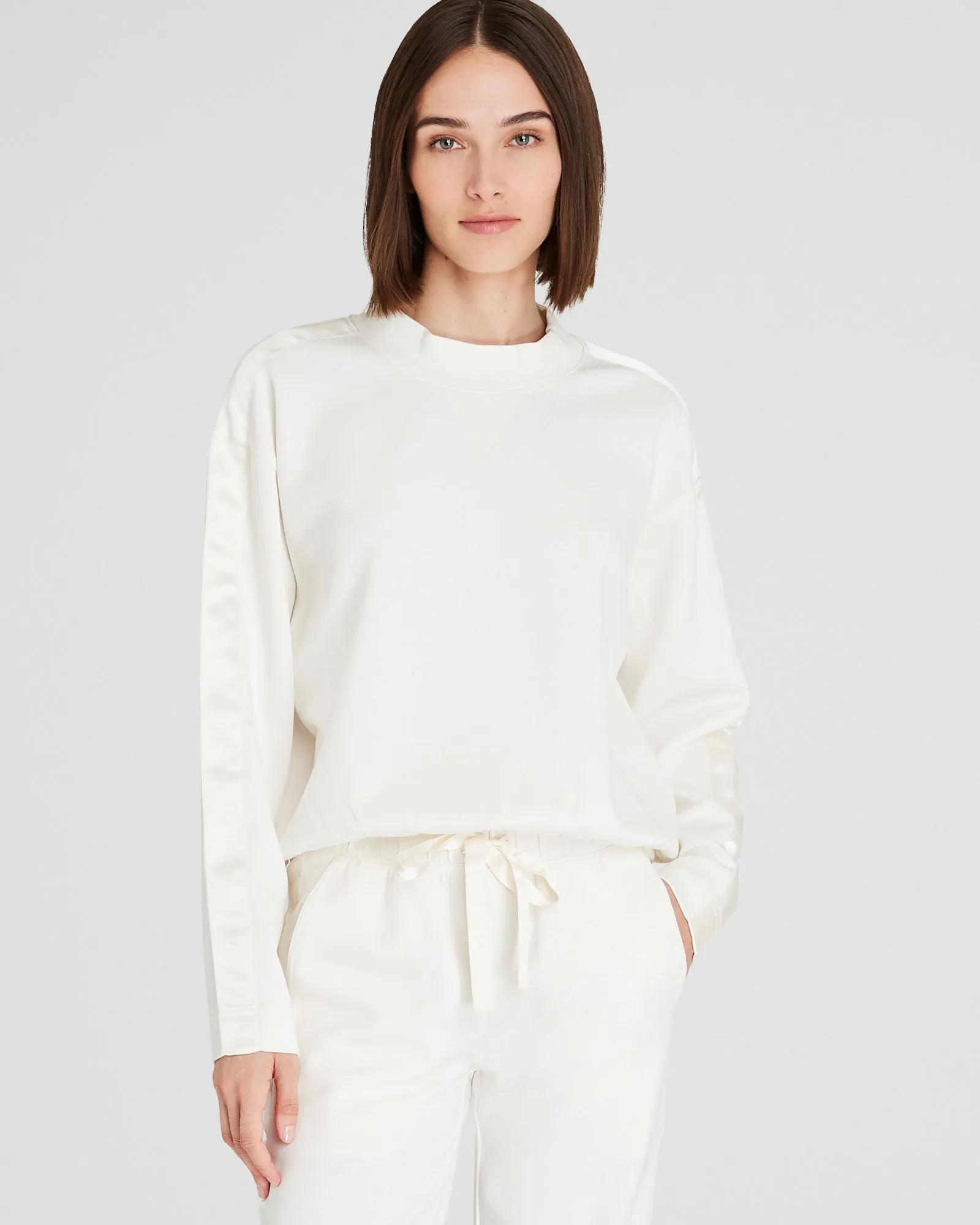 Satin Stripe Sweatshirt sold by Club Monaco