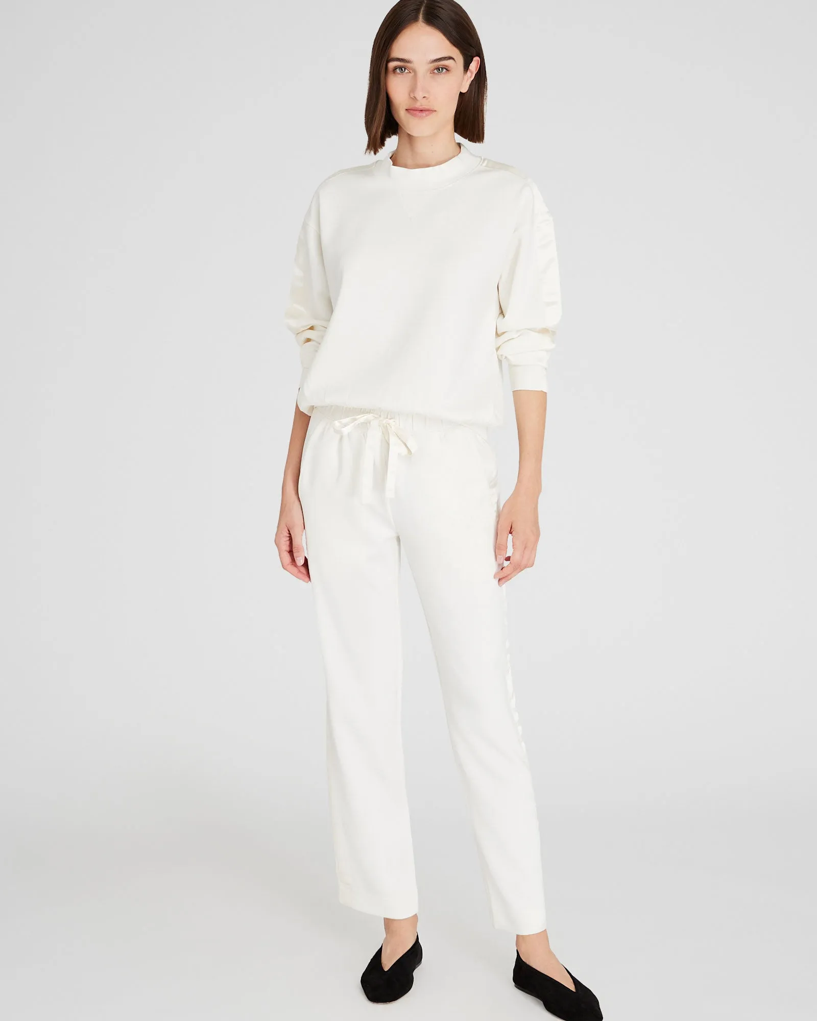 Satin Stripe Sweatshirt sold by Club Monaco product image thumbnail 4