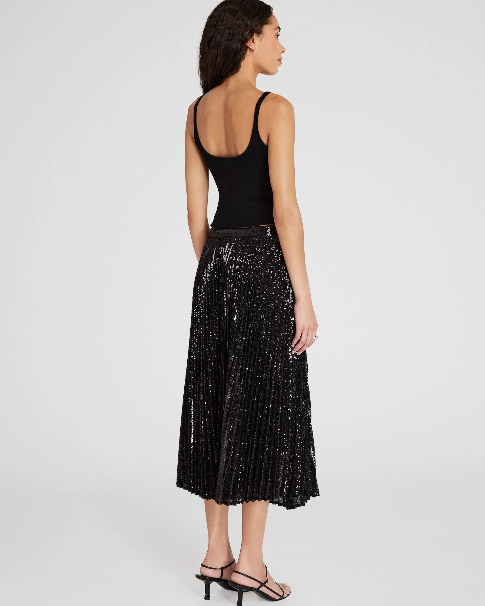 Sequin Pleated Midi Skirt sold by Club Monaco product image thumbnail 3