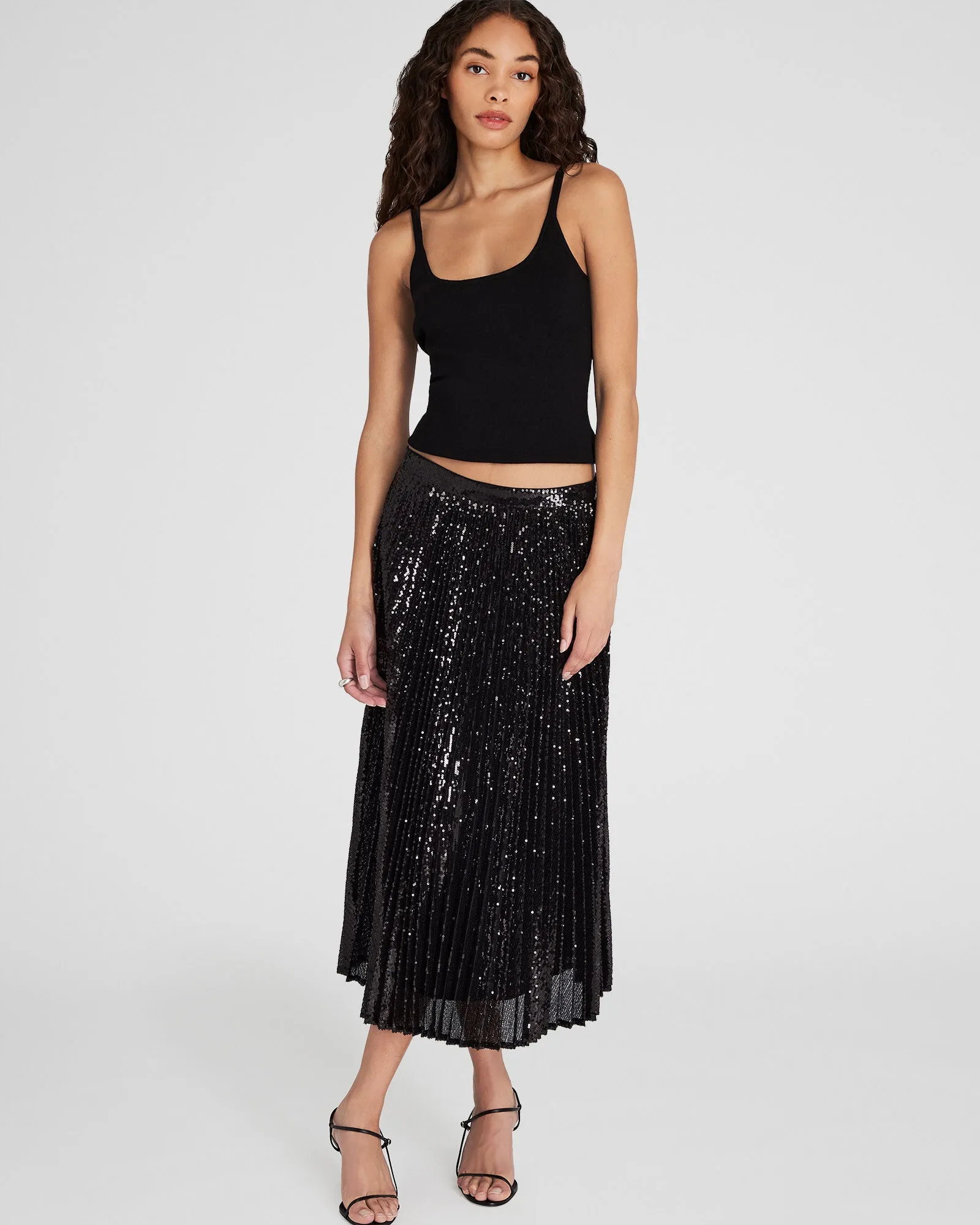 Sequin Pleated Midi Skirt sold by Club Monaco product image thumbnail 4