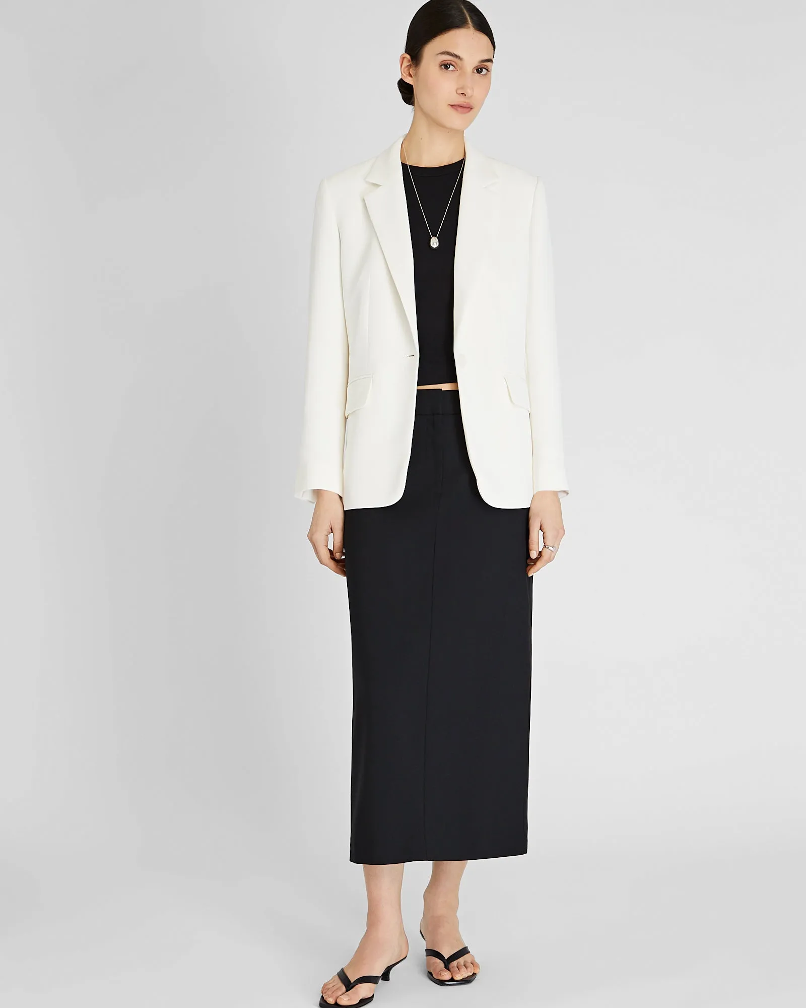 Relaxed Crepe Blazer sold by Club Monaco product image thumbnail 4
