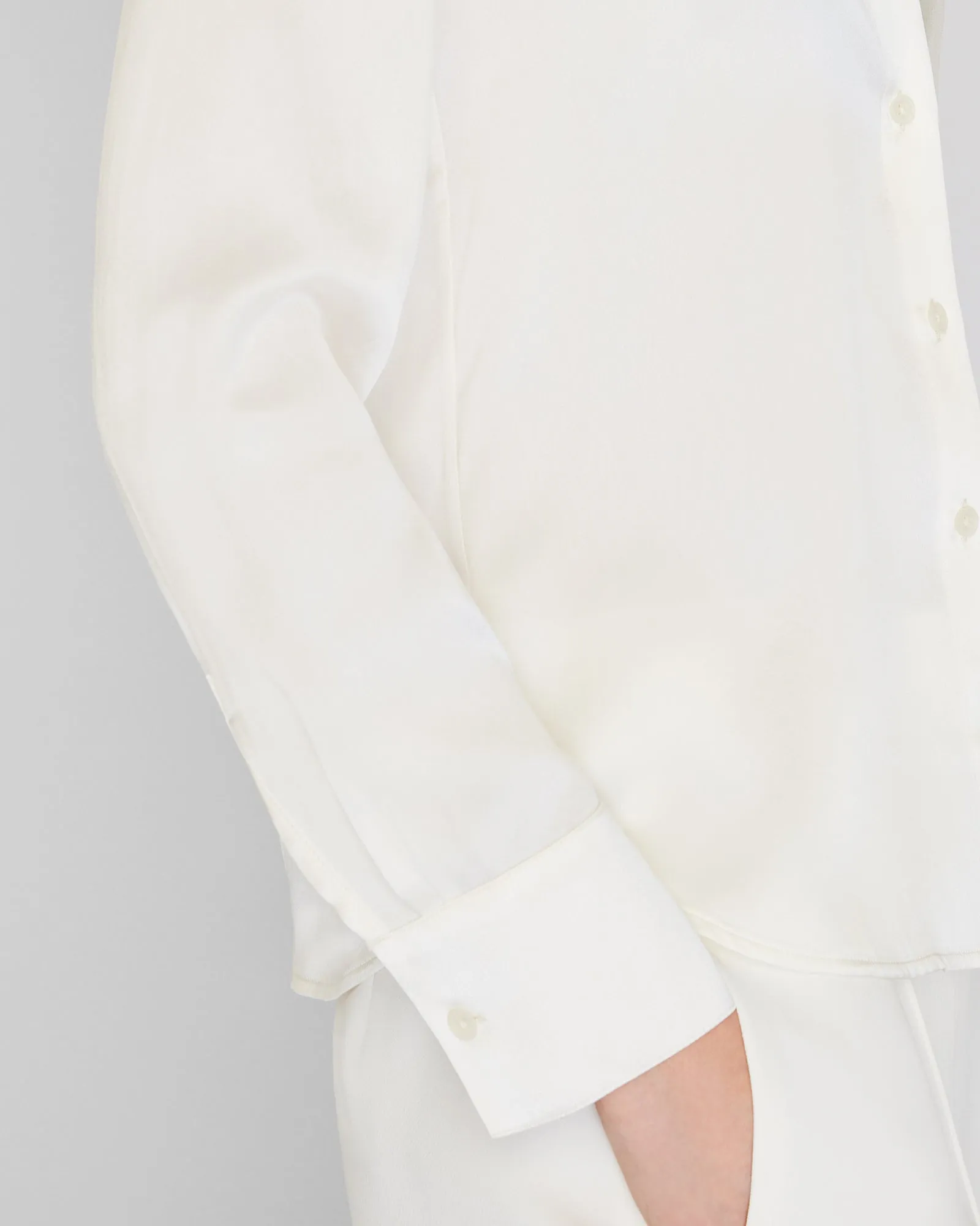 Slim Fit Silk Charmeuse Shirt sold by Club Monaco product image thumbnail 2