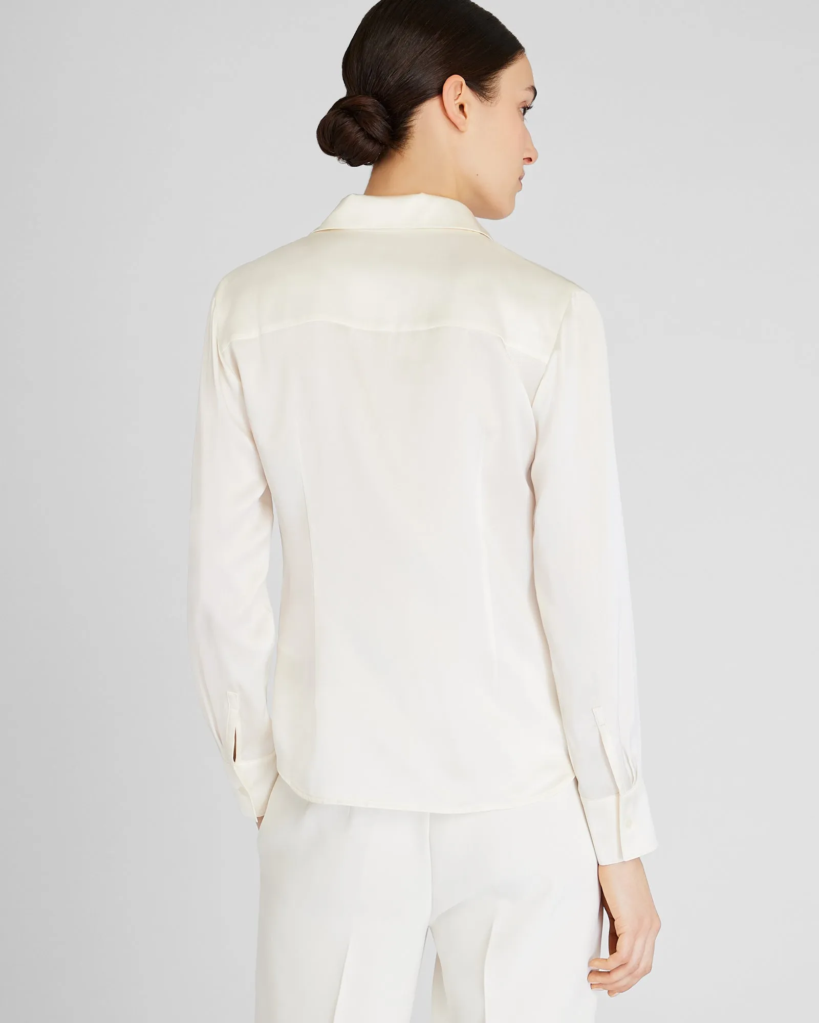 Slim Fit Silk Charmeuse Shirt sold by Club Monaco product image thumbnail 3