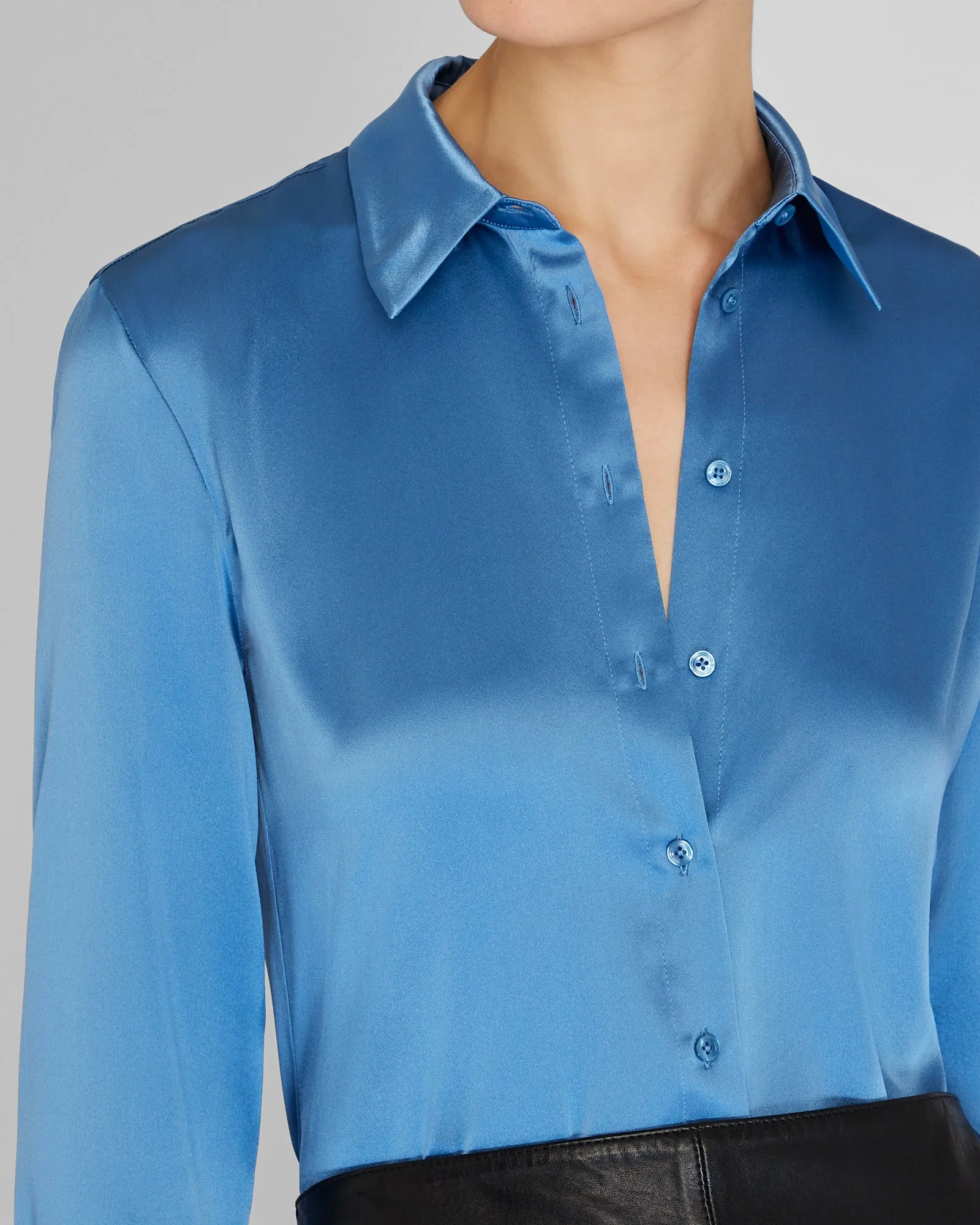 Slim Fit Silk Charmeuse Shirt sold by Club Monaco product image thumbnail 2