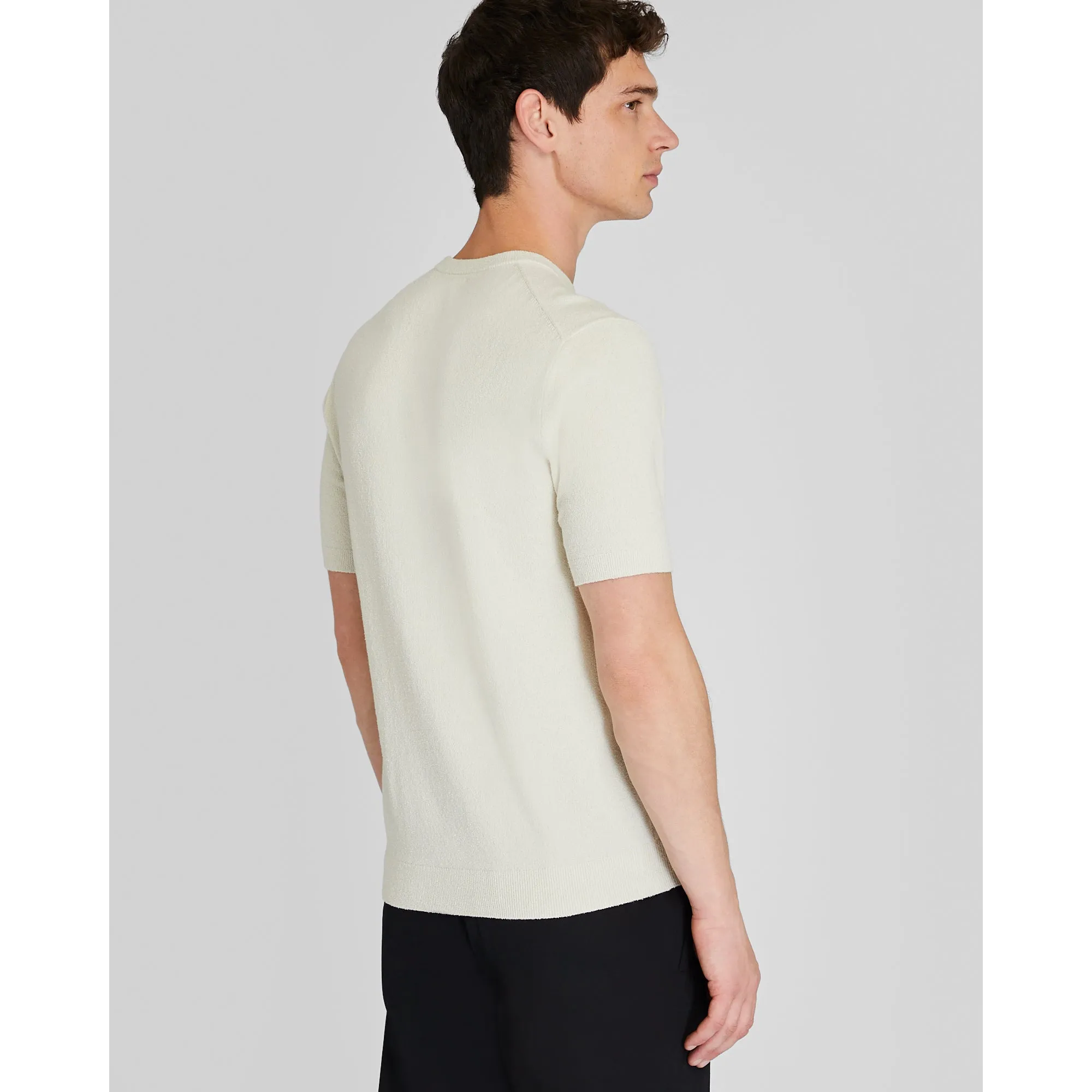 Short Sleeve Micro Bouclé Crew sold by Club Monaco product image thumbnail 3
