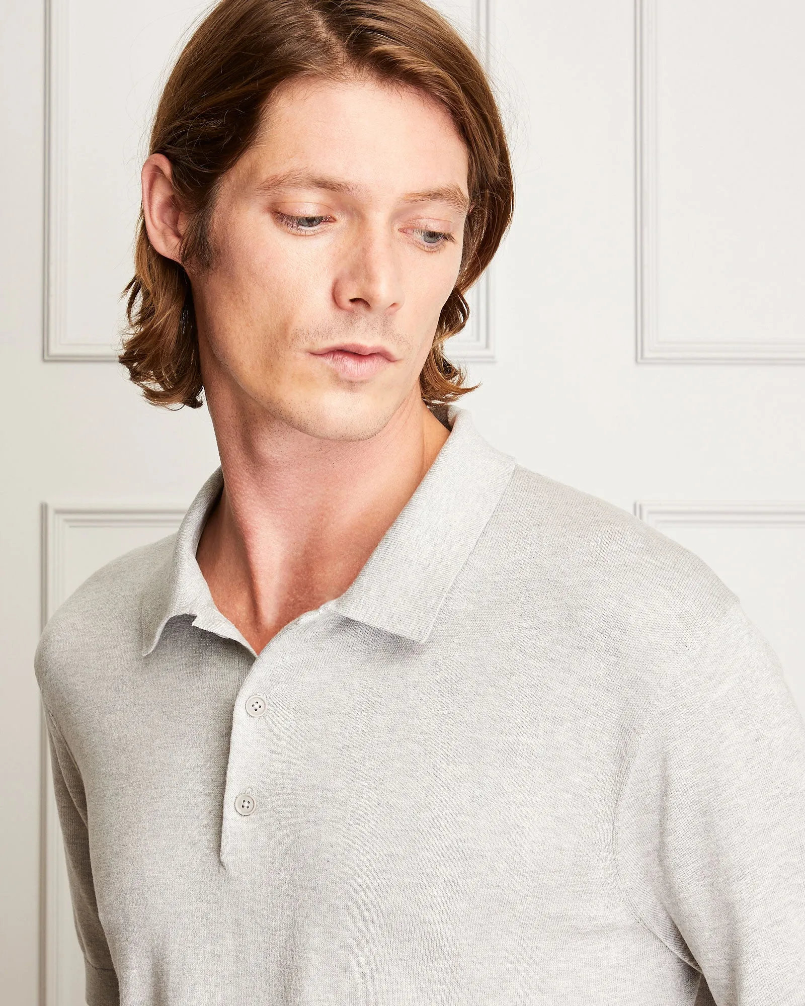 Fine Gauge Silk Blend Polo sold by Club Monaco product image thumbnail 3
