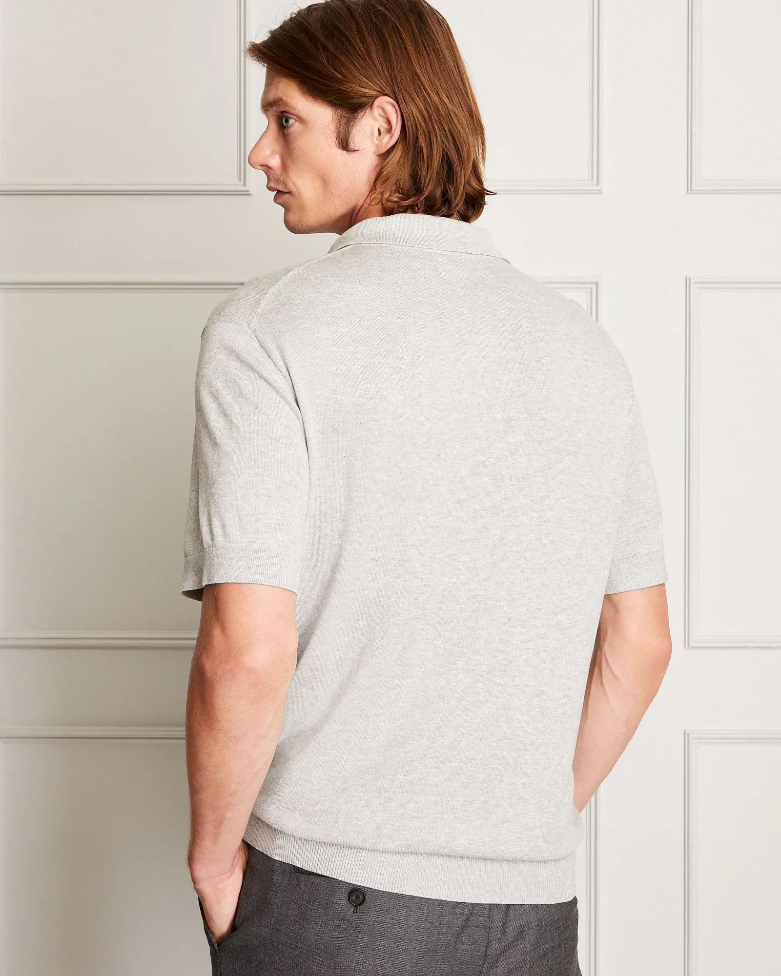 Fine Gauge Silk Blend Polo sold by Club Monaco product image thumbnail 2