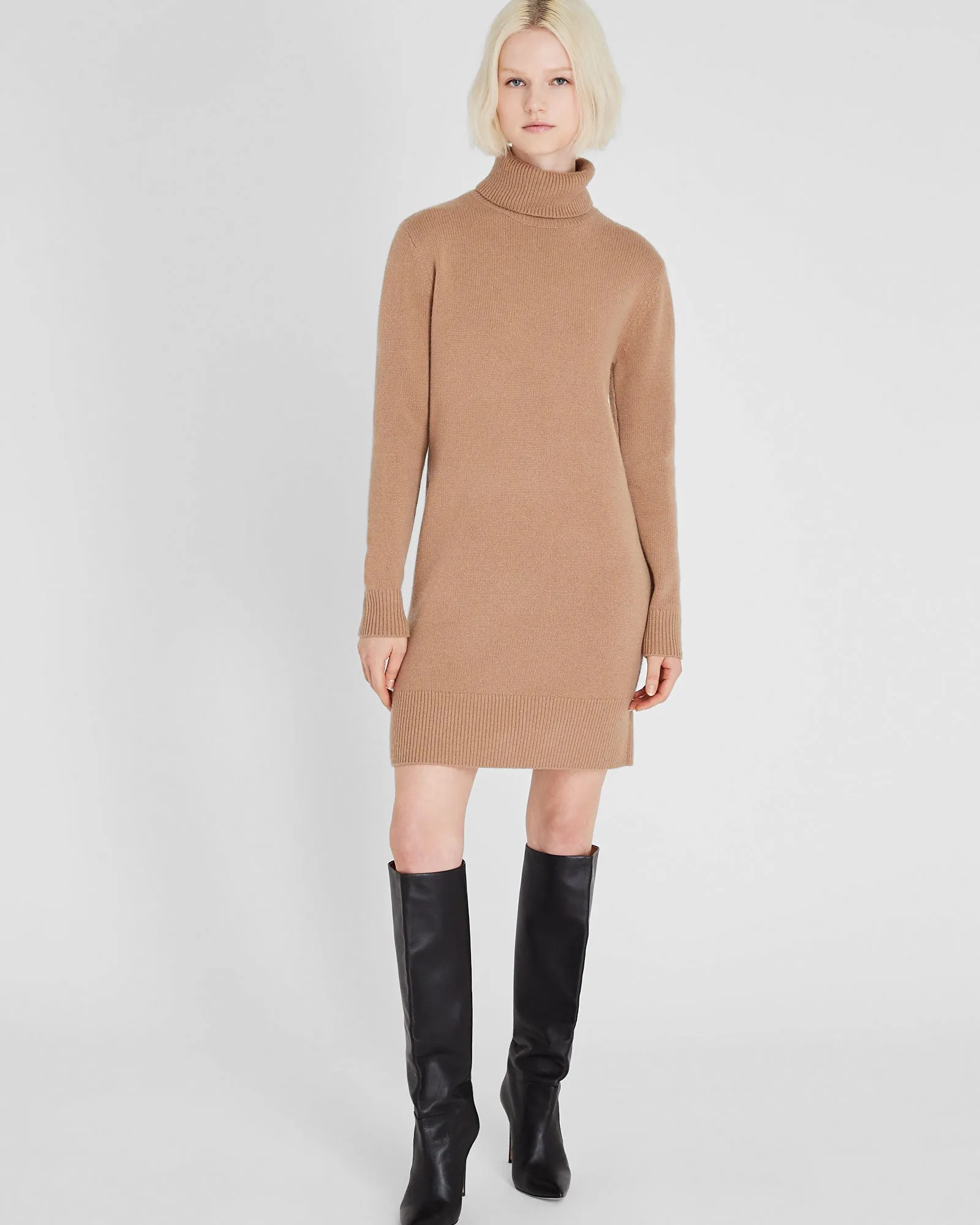 Wool-Cashmere Blend Mini Turtleneck Dress sold by Club Monaco