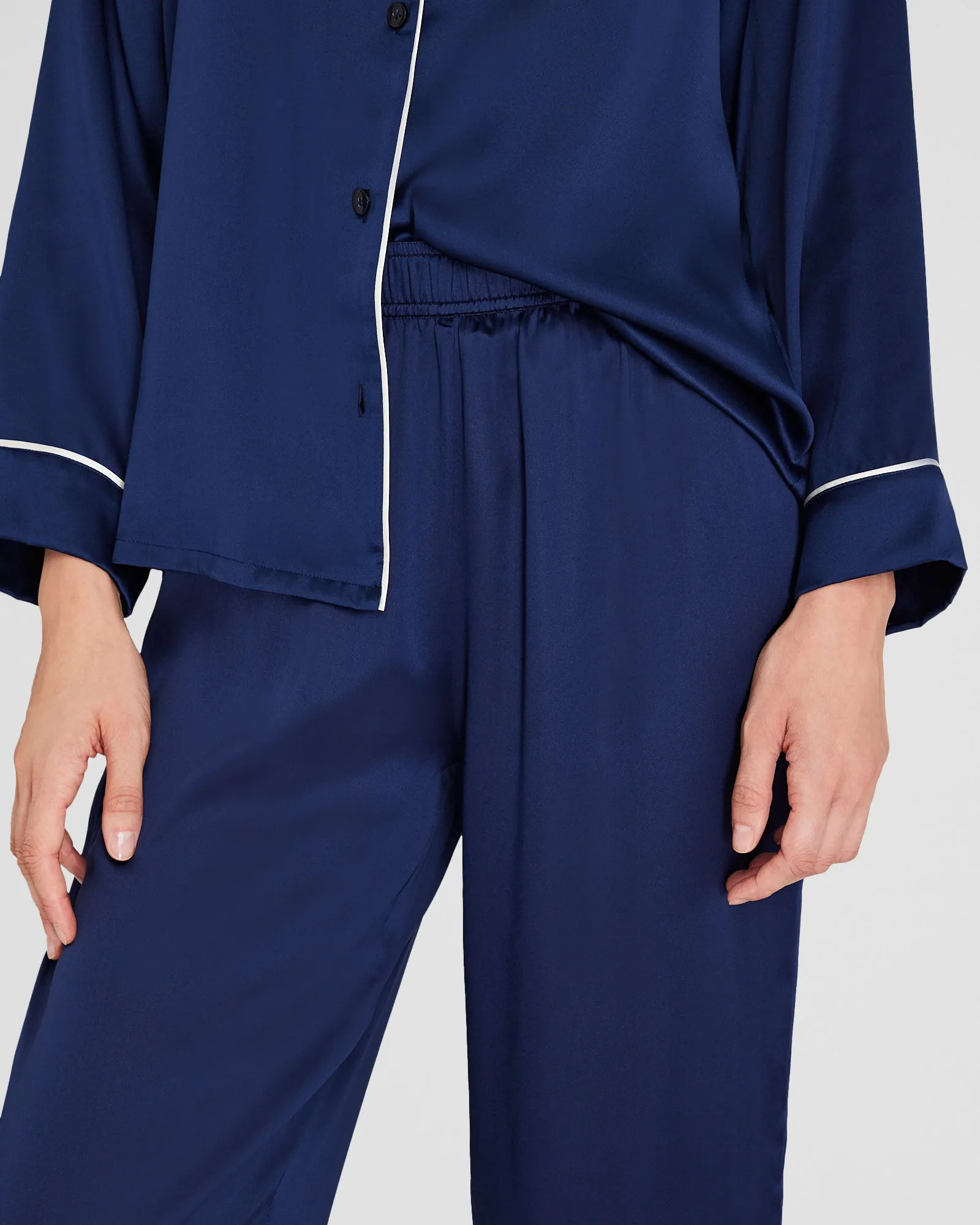 Silk Long-Sleeve Pajama Set sold by Club Monaco product image thumbnail 2