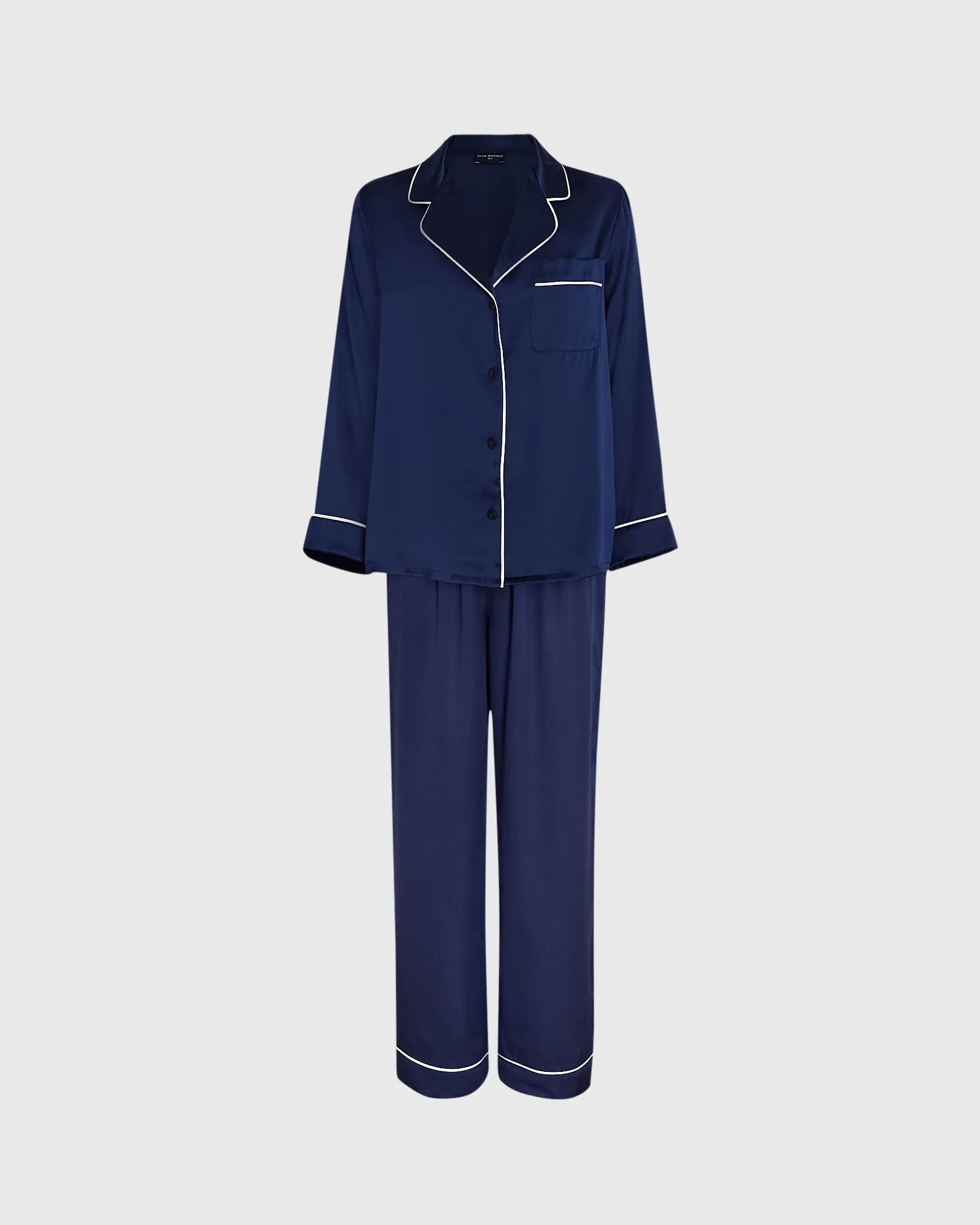 Silk Long-Sleeve Pajama Set sold by Club Monaco product image thumbnail 5
