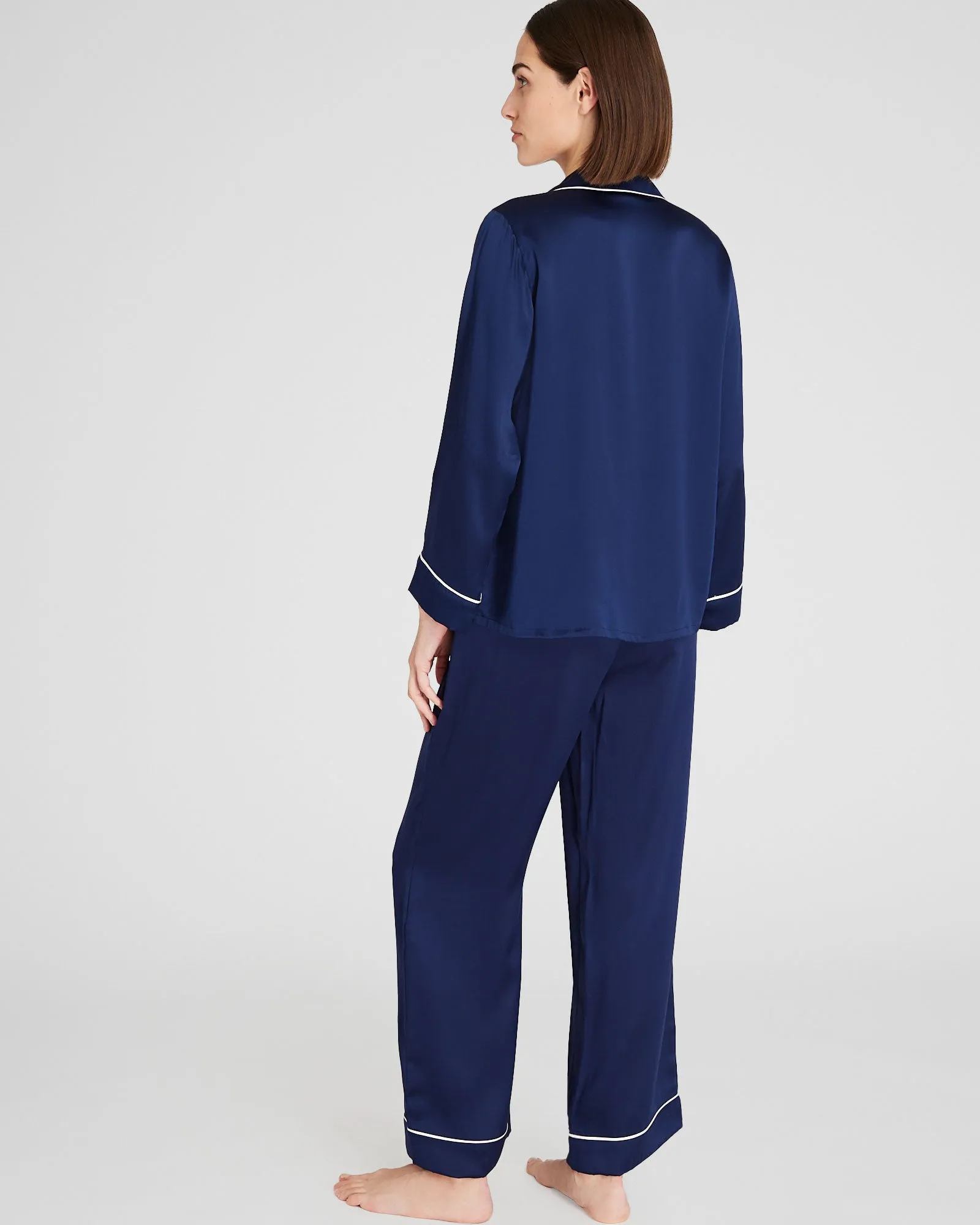 Silk Long-Sleeve Pajama Set sold by Club Monaco product image thumbnail 3