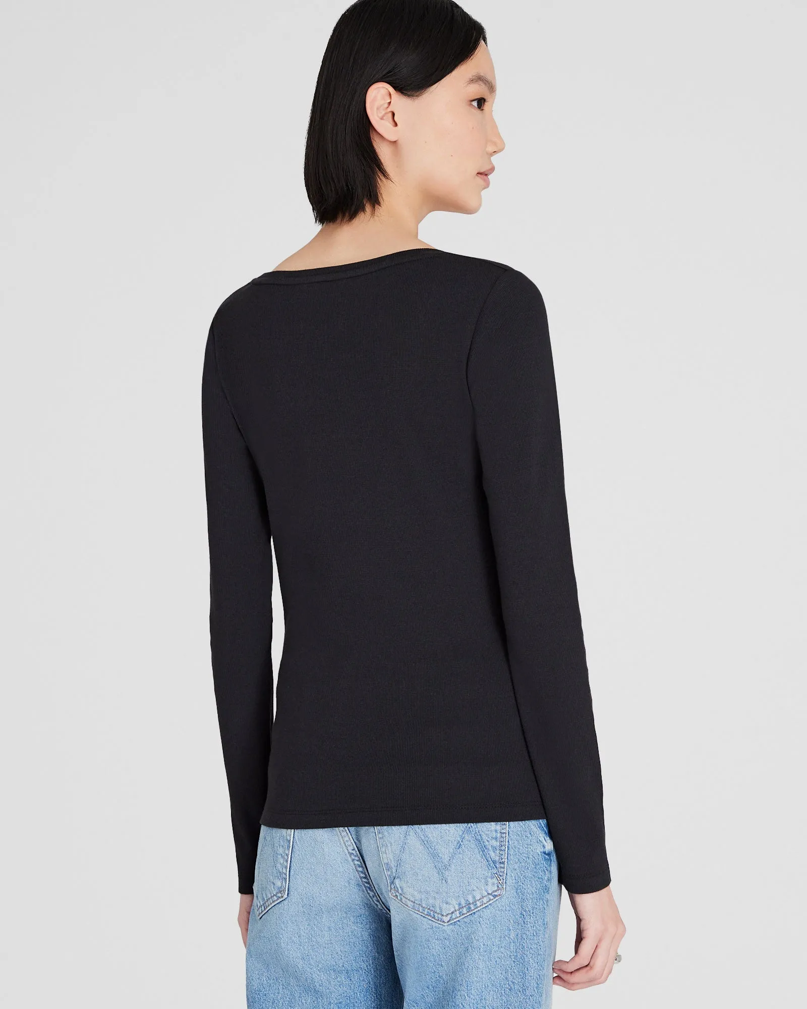 Bowee Long-Sleeve Scoop Neck Tee sold by Club Monaco product image thumbnail 3