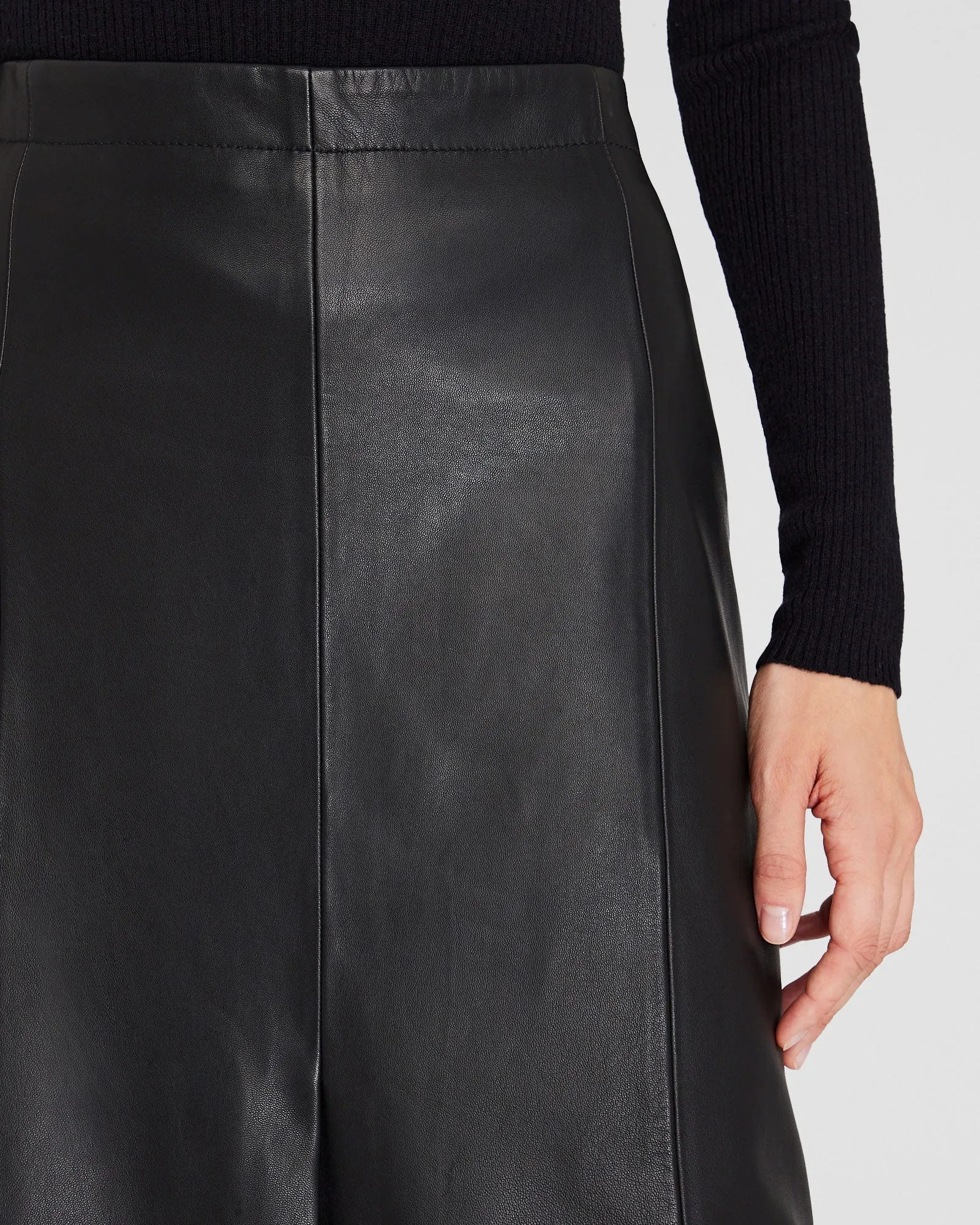 A-Line Leather Midi Skirt sold by Club Monaco product image thumbnail 2