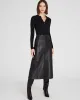A-Line Leather Midi Skirt sold by Club Monaco