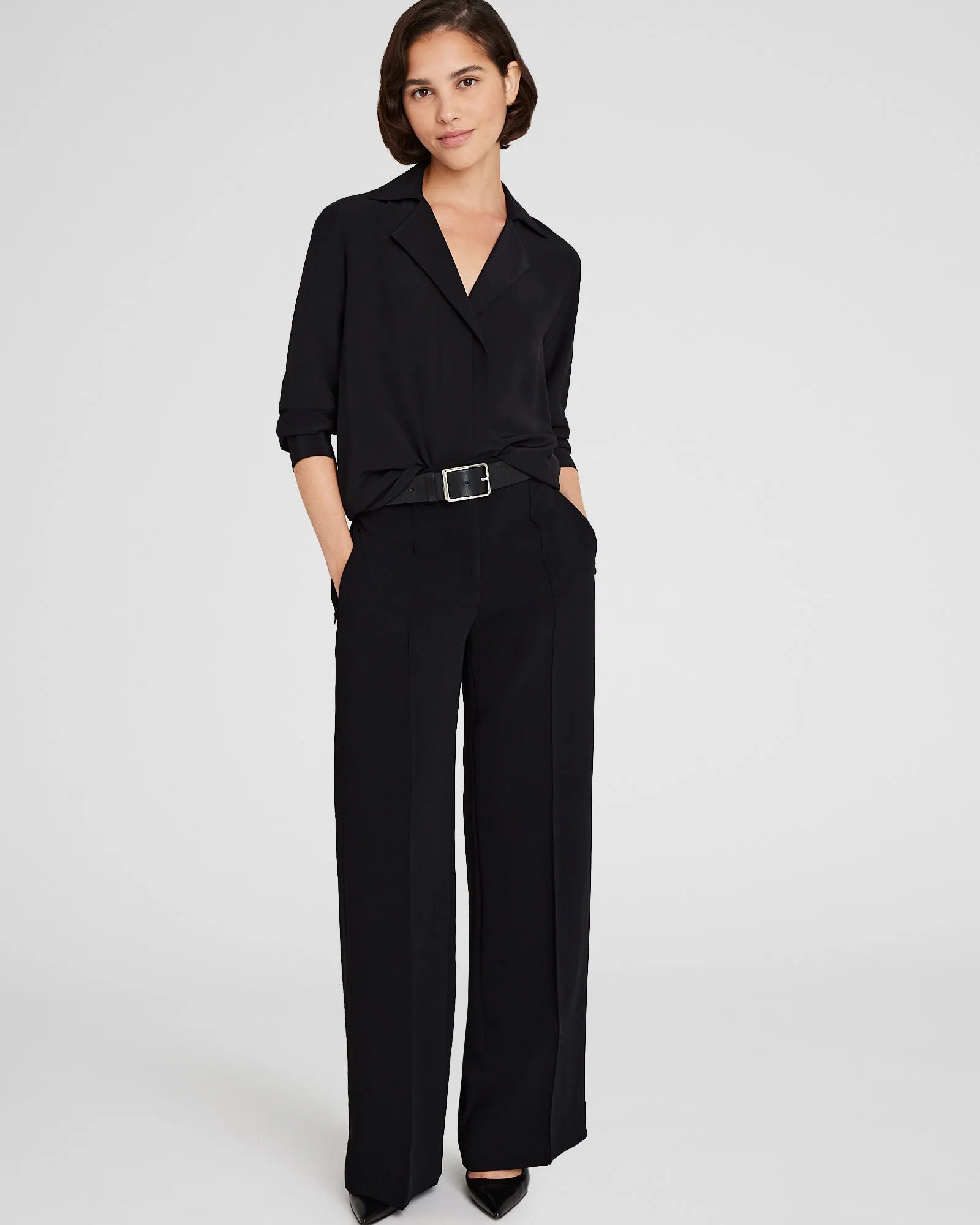 Silk Open-Neck Blouse sold by Club Monaco product image thumbnail 2