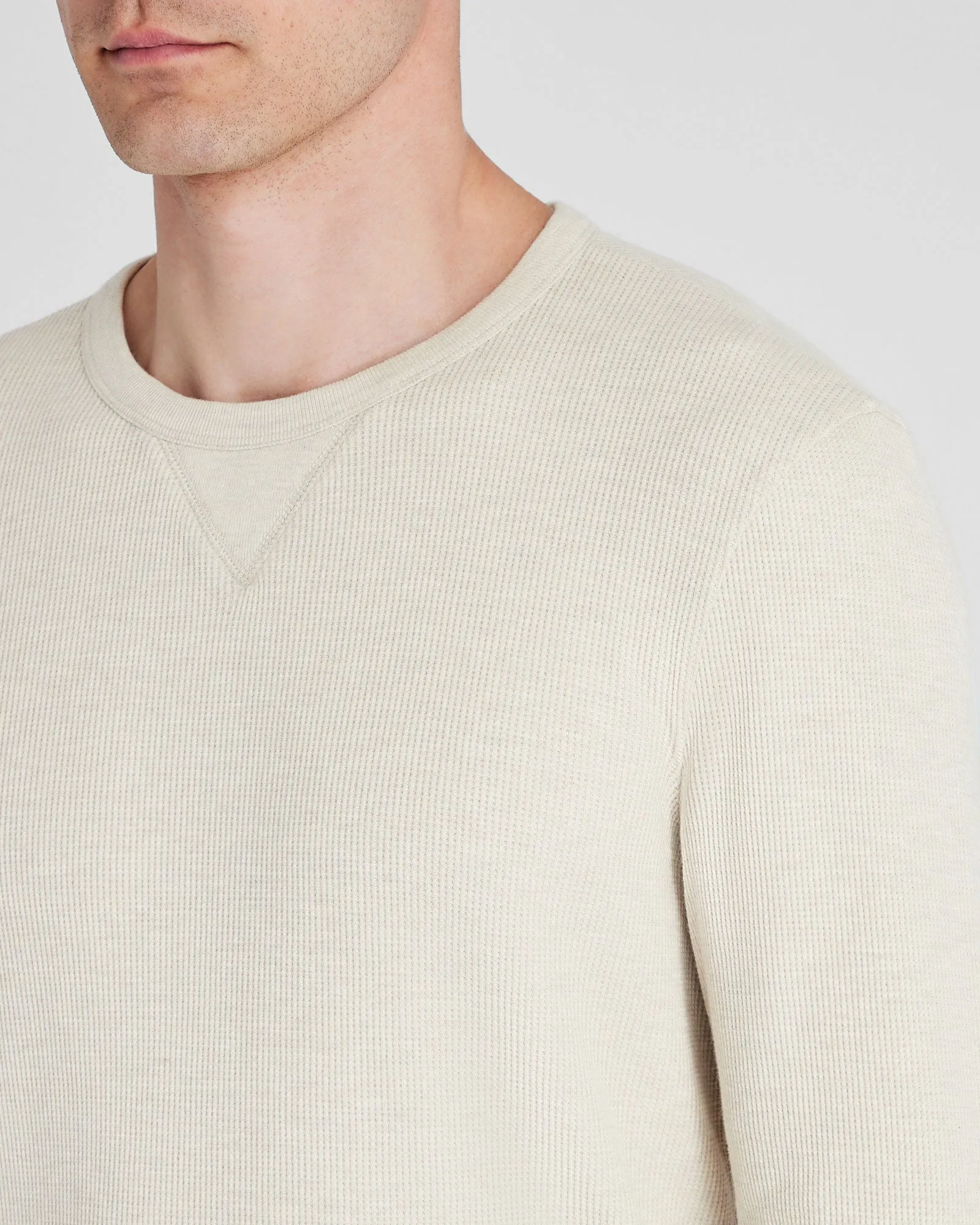 Long-Sleeve Waffle Crew sold by Club Monaco product image thumbnail 2