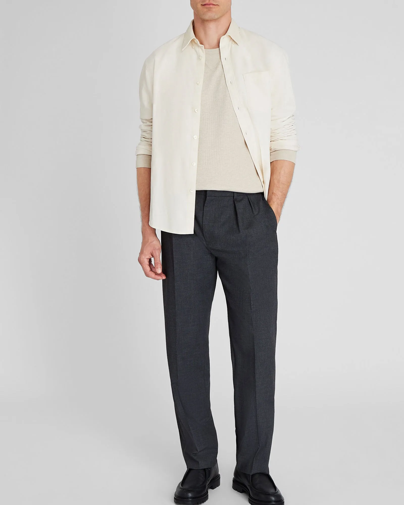 Long-Sleeve Waffle Crew sold by Club Monaco product image thumbnail 4