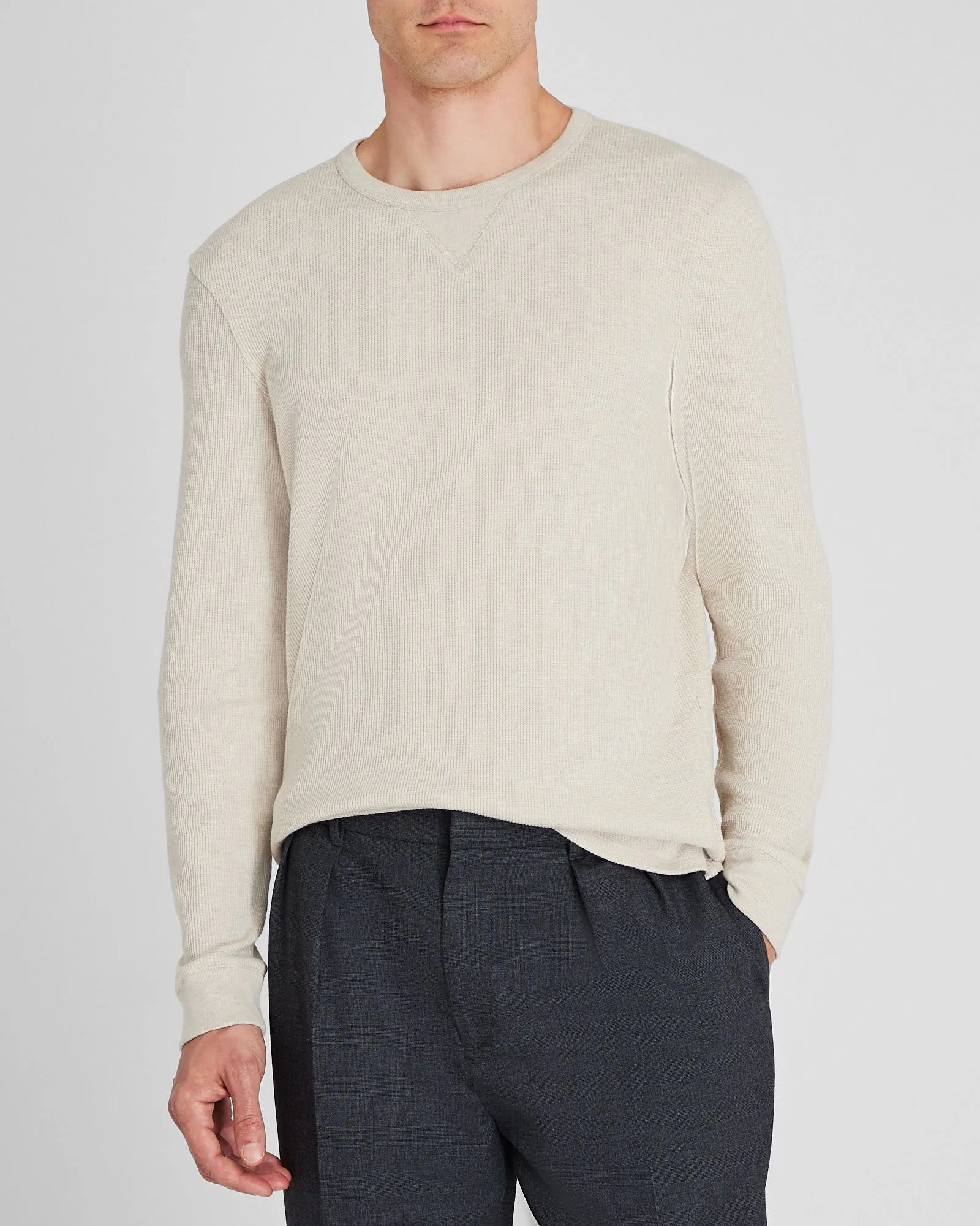 Long-Sleeve Waffle Crew sold by Club Monaco