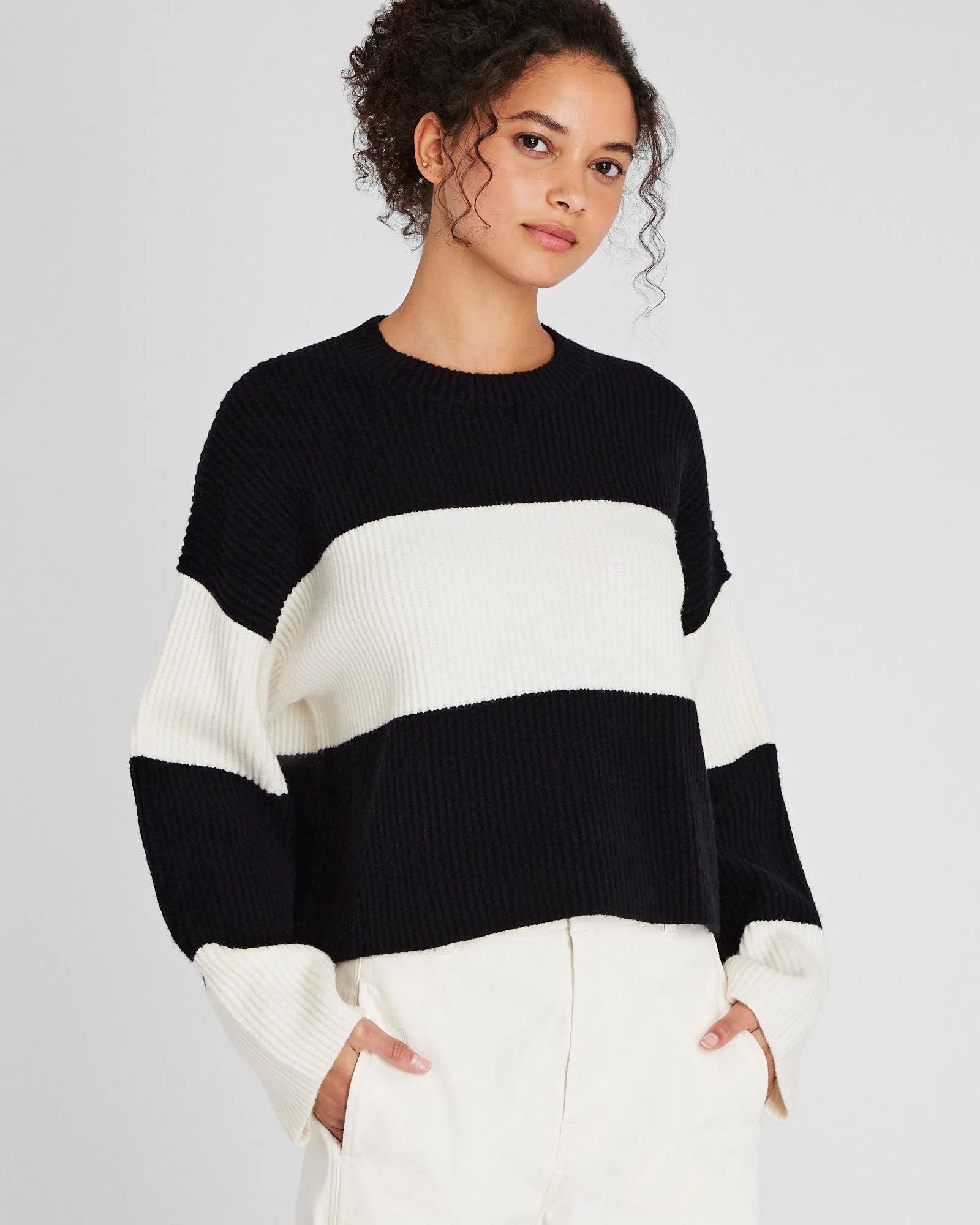 Striped Wool Blend Sweater sold by Club Monaco