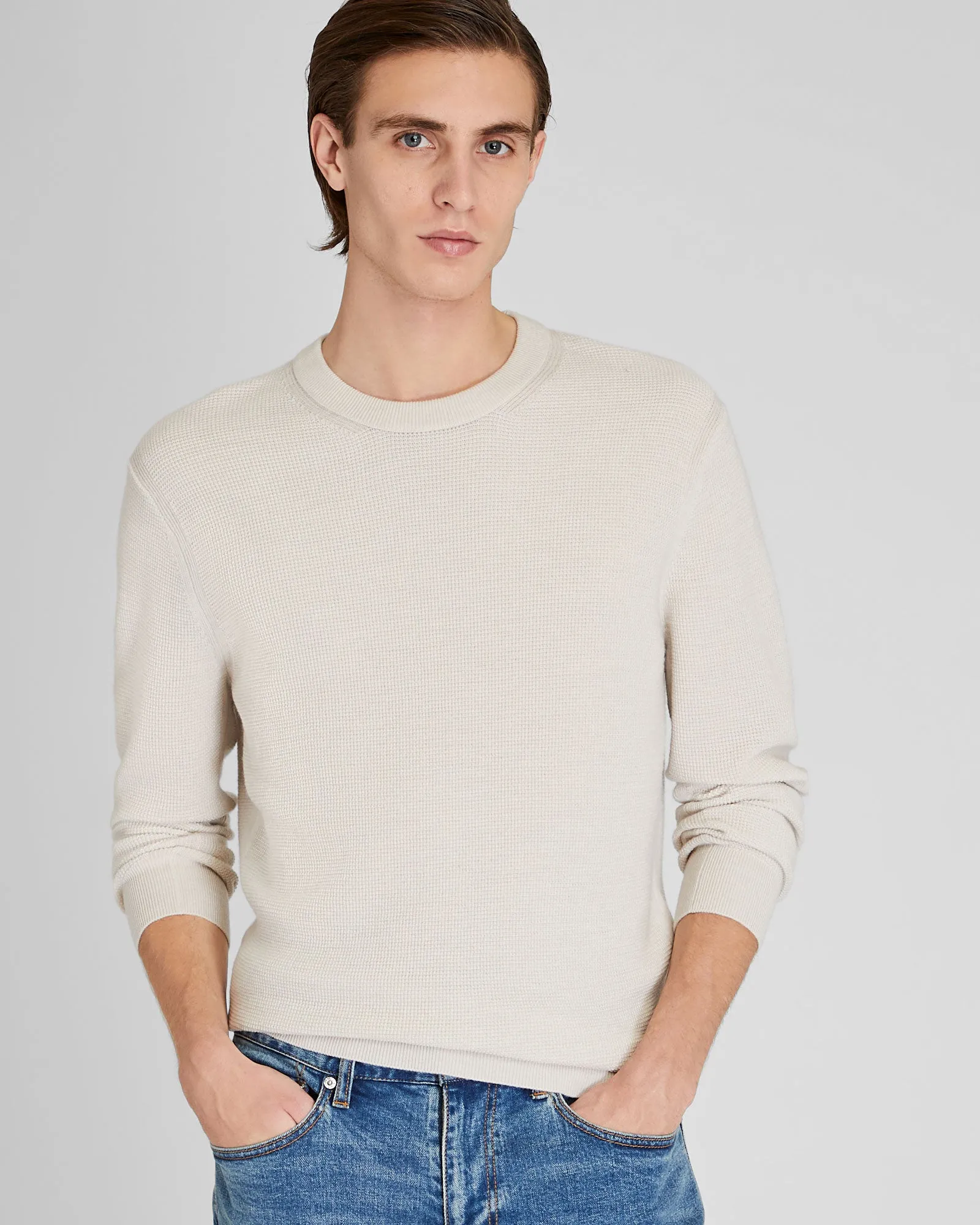 Refined Textured Wool Sweater sold by Club Monaco