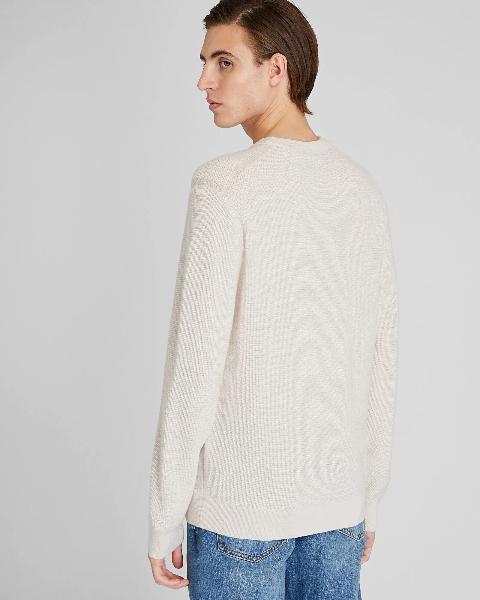 Refined Textured Wool Sweater sold by Club Monaco product image thumbnail 4