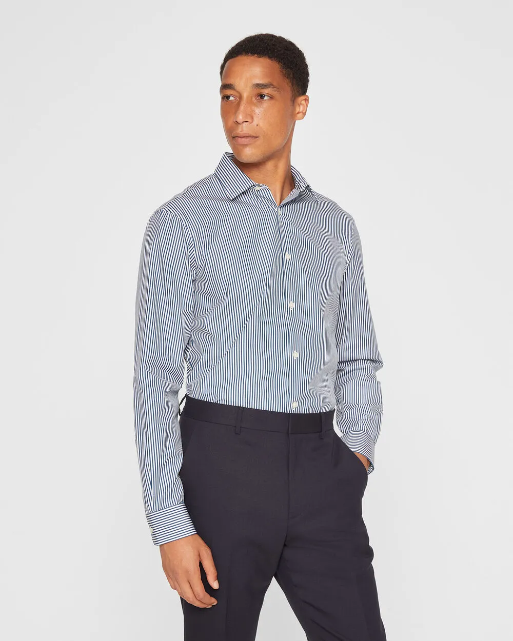 Stripe Poplin Dress Shirt sold by Club Monaco