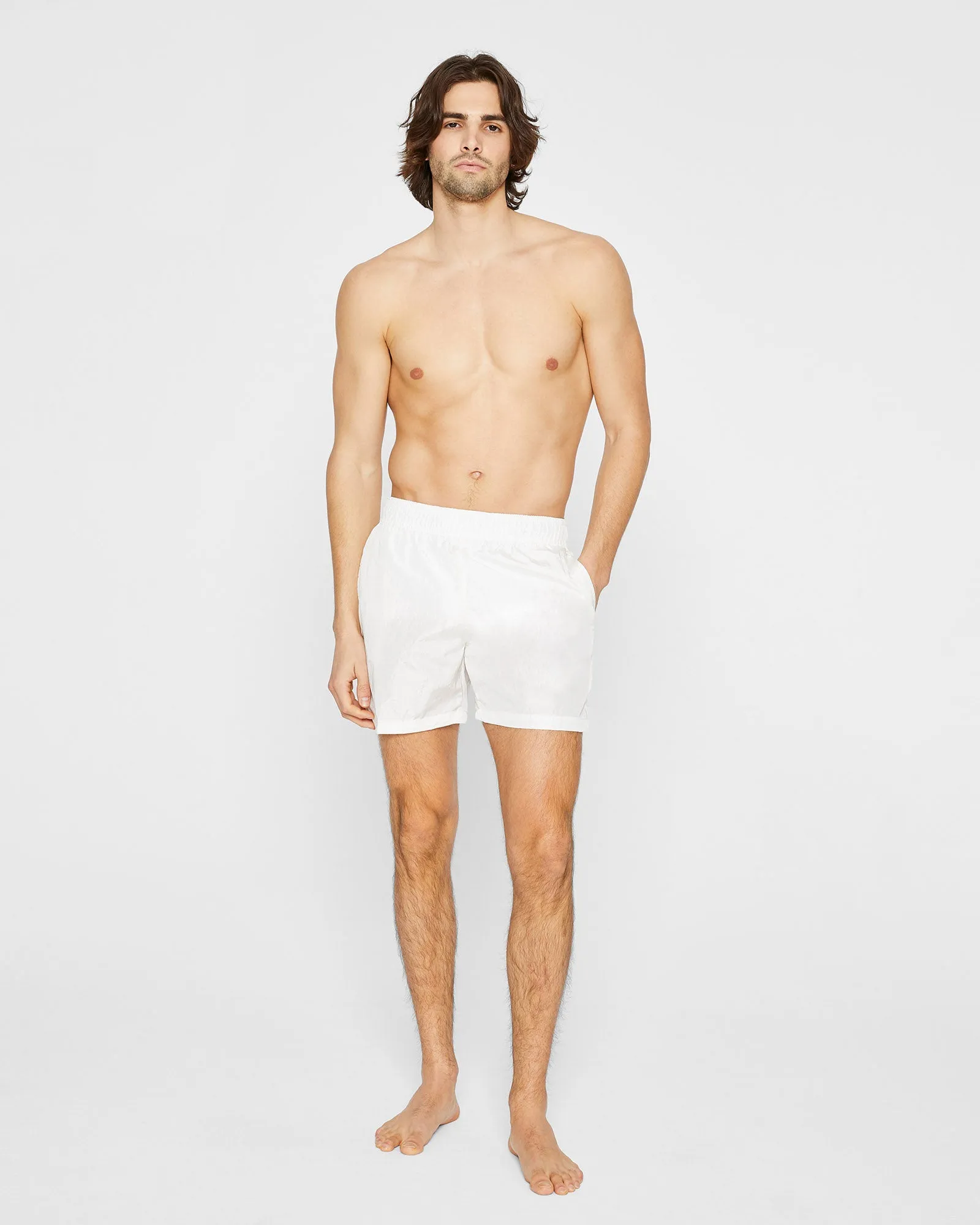 Onia Crinkle Swim Trunks sold by Club Monaco