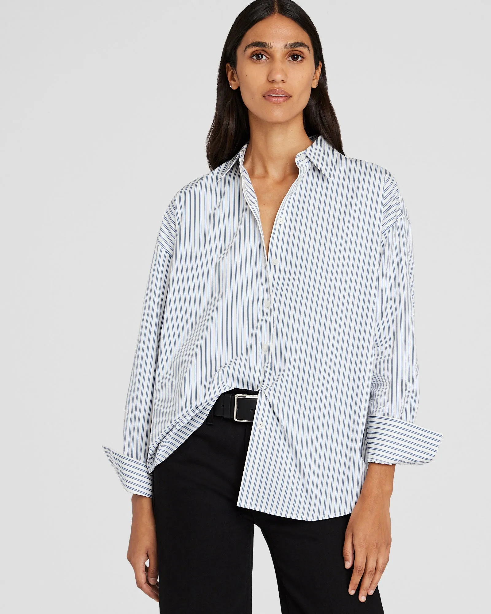 Striped Classic Button-Down Shirt sold by Club Monaco