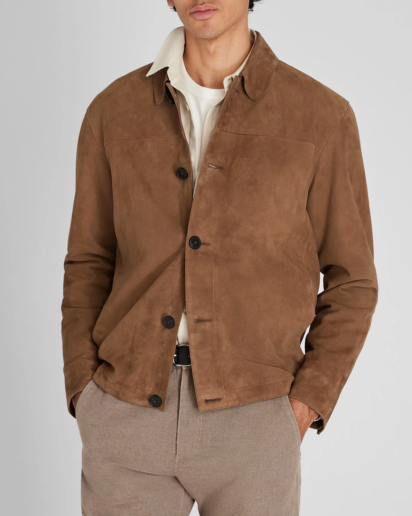 Lightweight Suede Jacket sold by Club Monaco