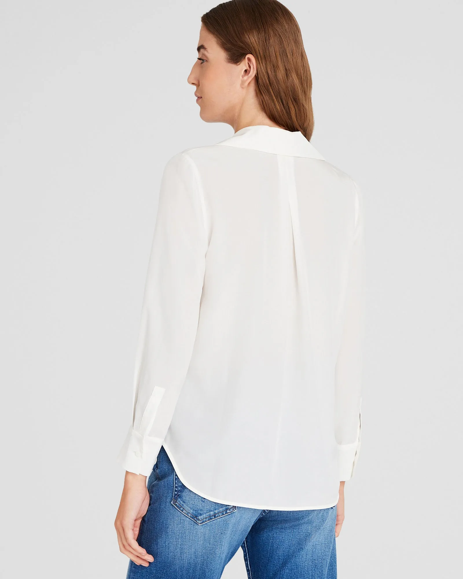 Silk Open-Neck Blouse sold by Club Monaco product image thumbnail 3