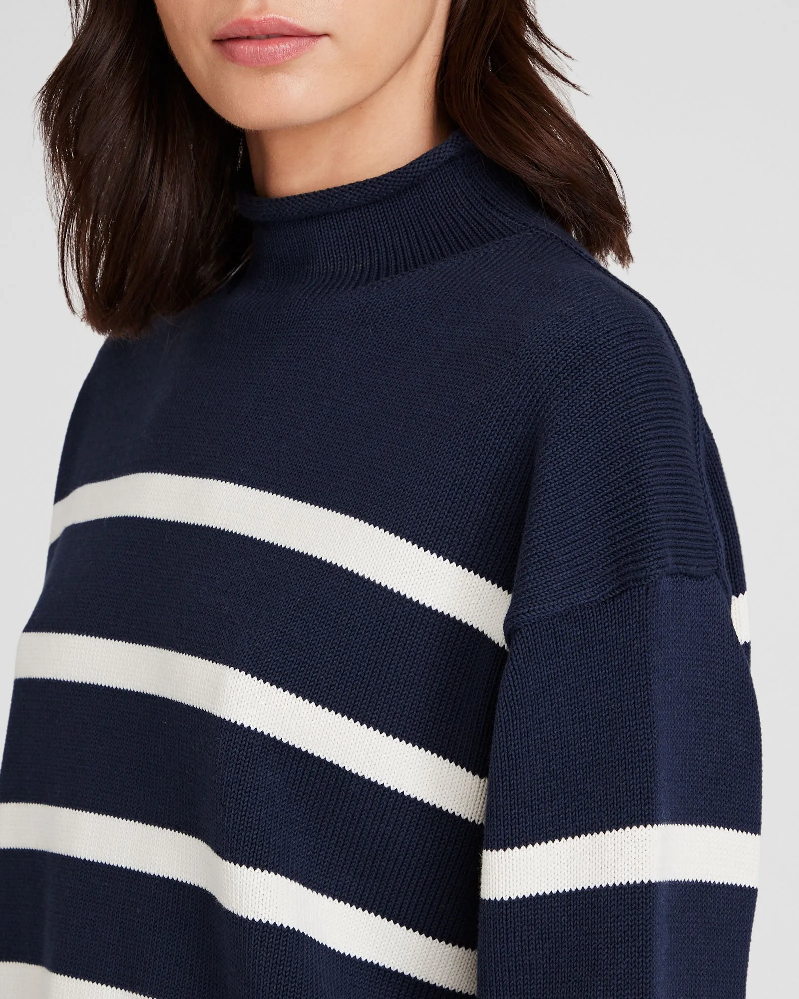 Striped Nautical Mockneck Sweater sold by Club Monaco product image thumbnail 4