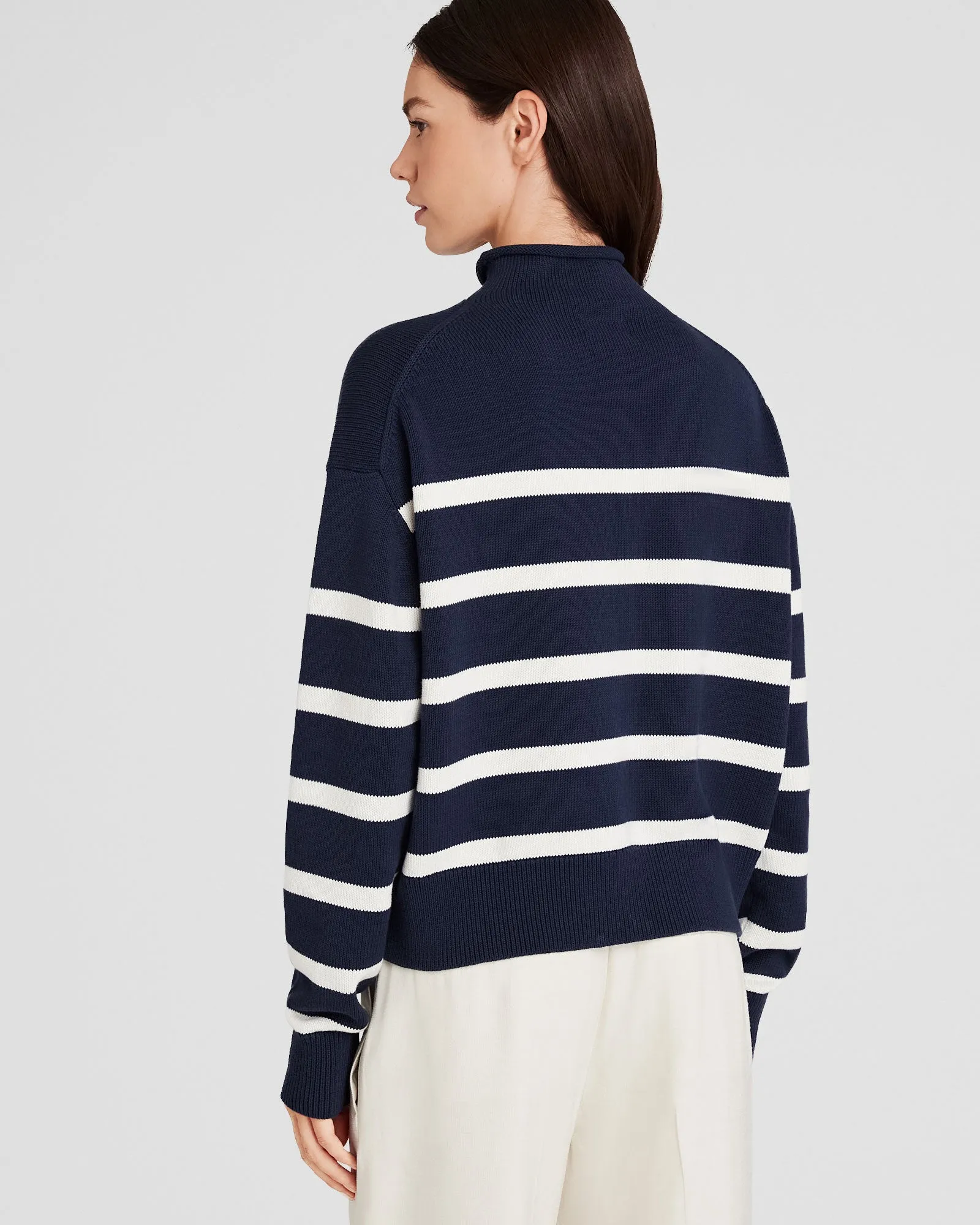 Striped Nautical Mockneck Sweater sold by Club Monaco product image thumbnail 3