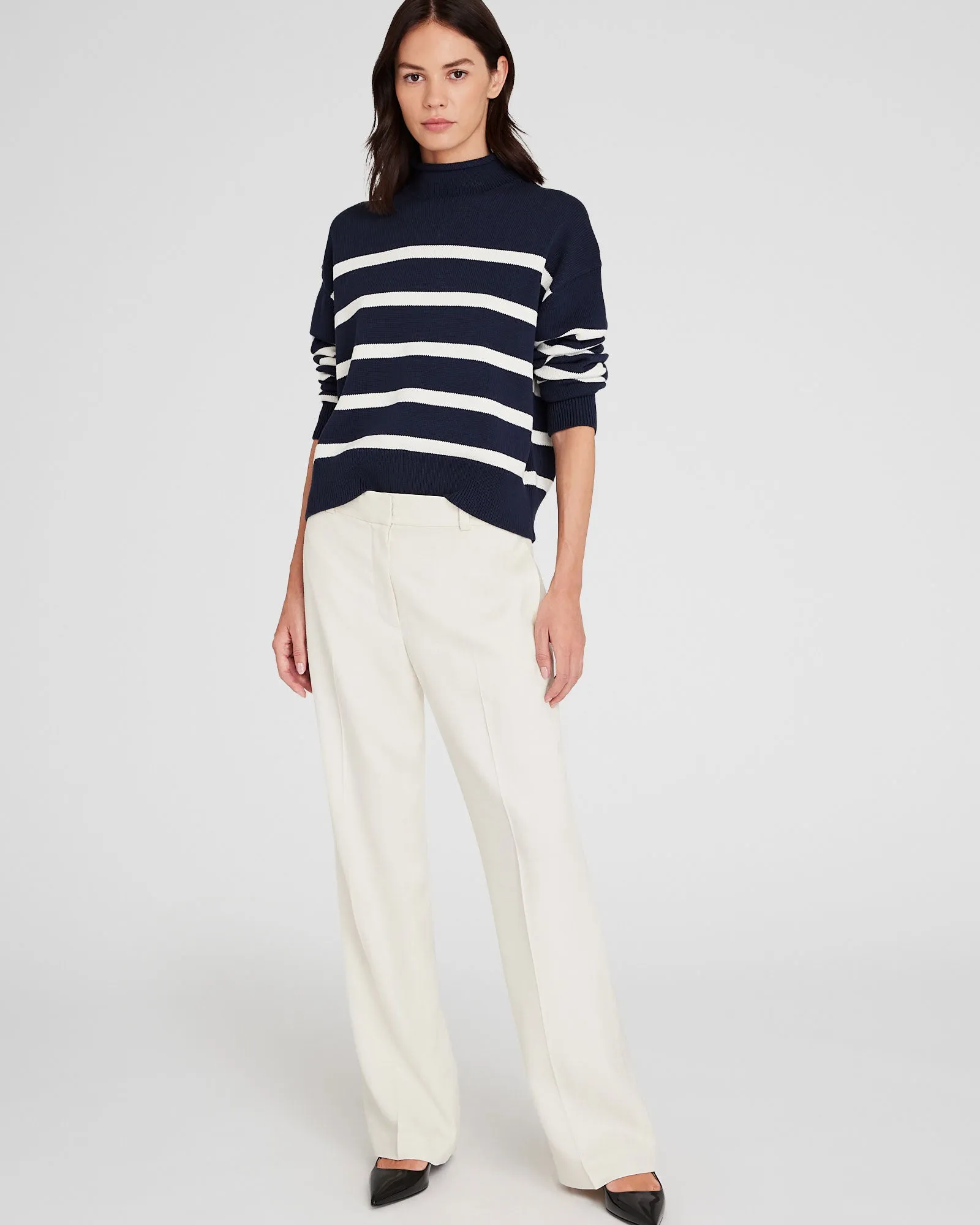 Striped Nautical Mockneck Sweater sold by Club Monaco product image thumbnail 2