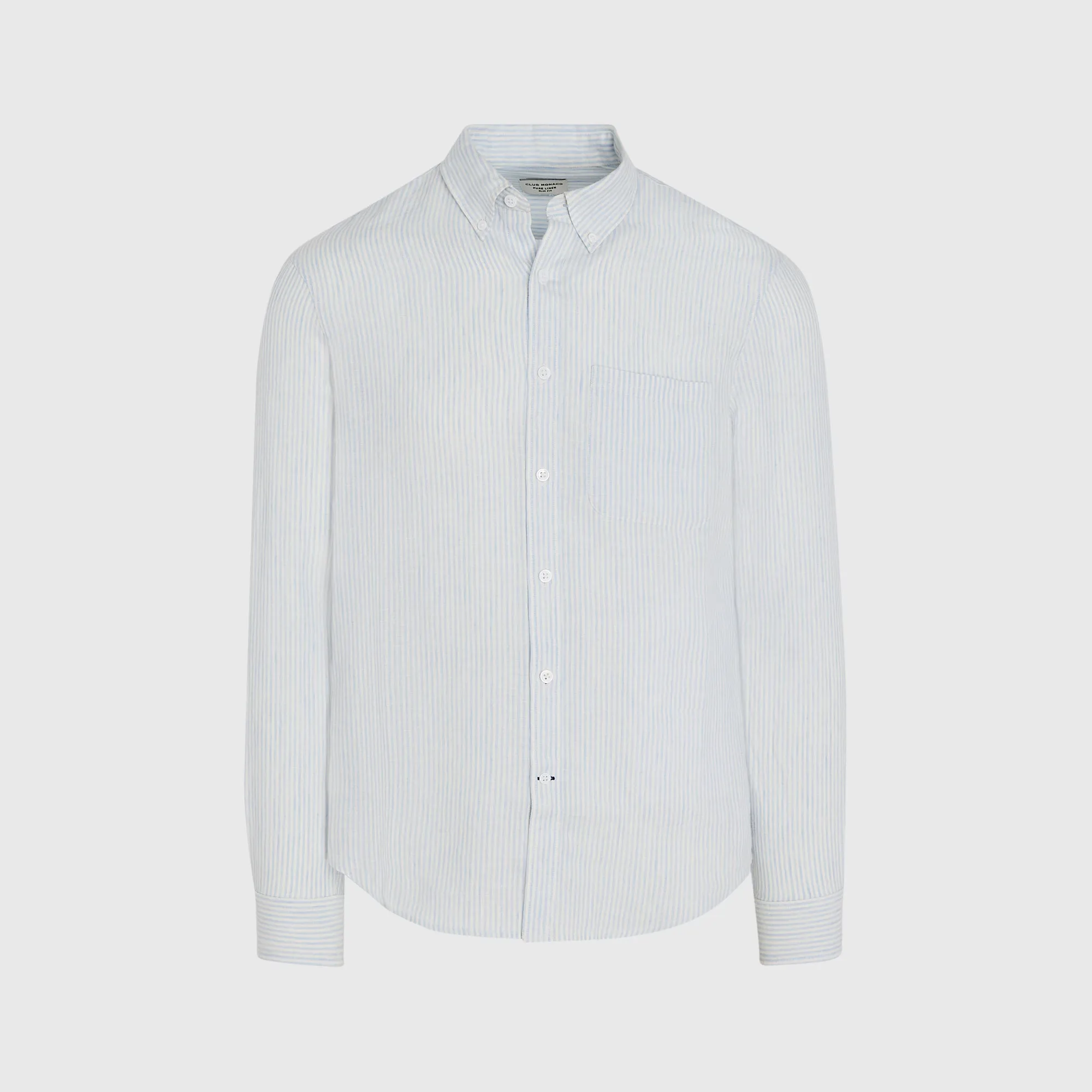 Slim Long-Sleeve Button-Down Linen Shirt sold by Club Monaco product image thumbnail 5