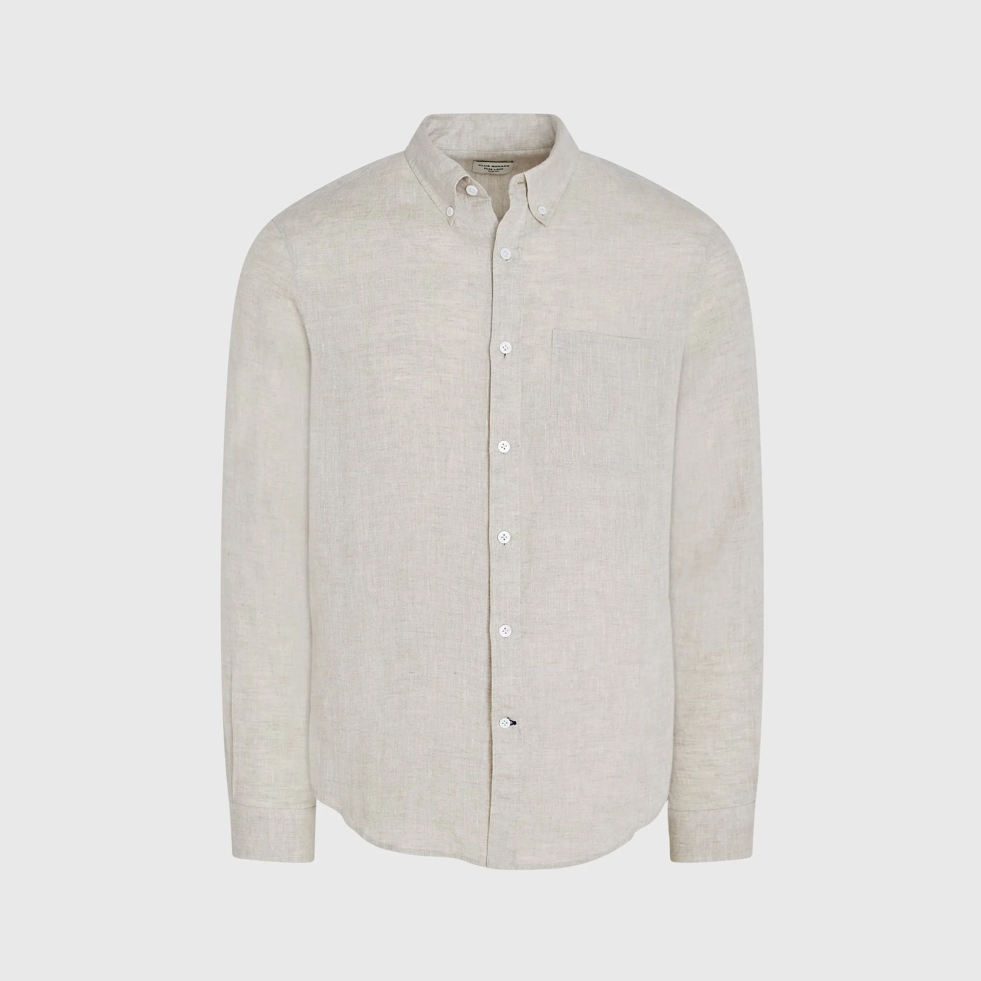 Slim Long-Sleeve Button-Down Linen Shirt sold by Club Monaco product image thumbnail 2