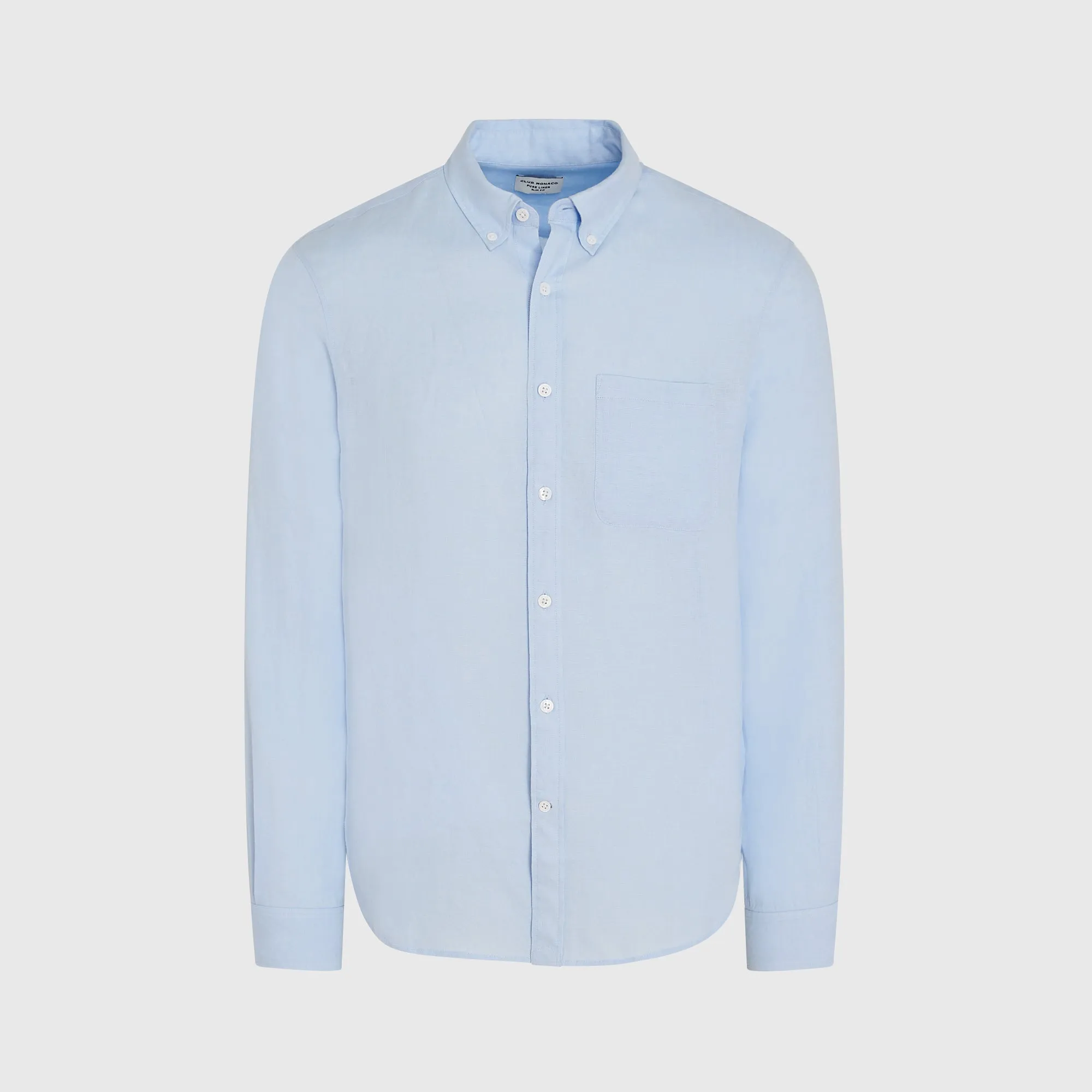Slim Long-Sleeve Button-Down Linen Shirt sold by Club Monaco product image thumbnail 2