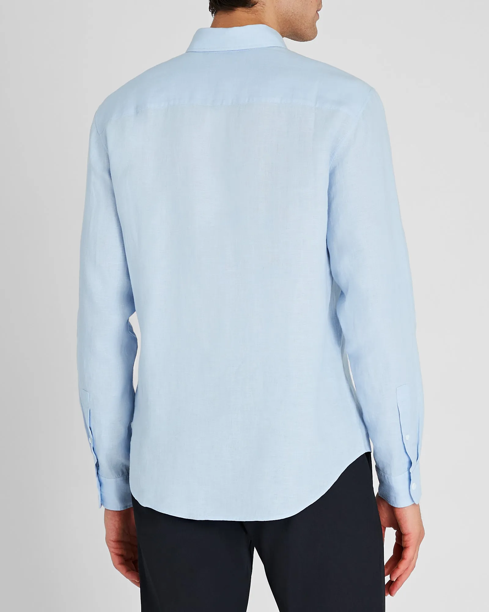 Slim Long-Sleeve Button-Down Linen Shirt sold by Club Monaco product image thumbnail 4