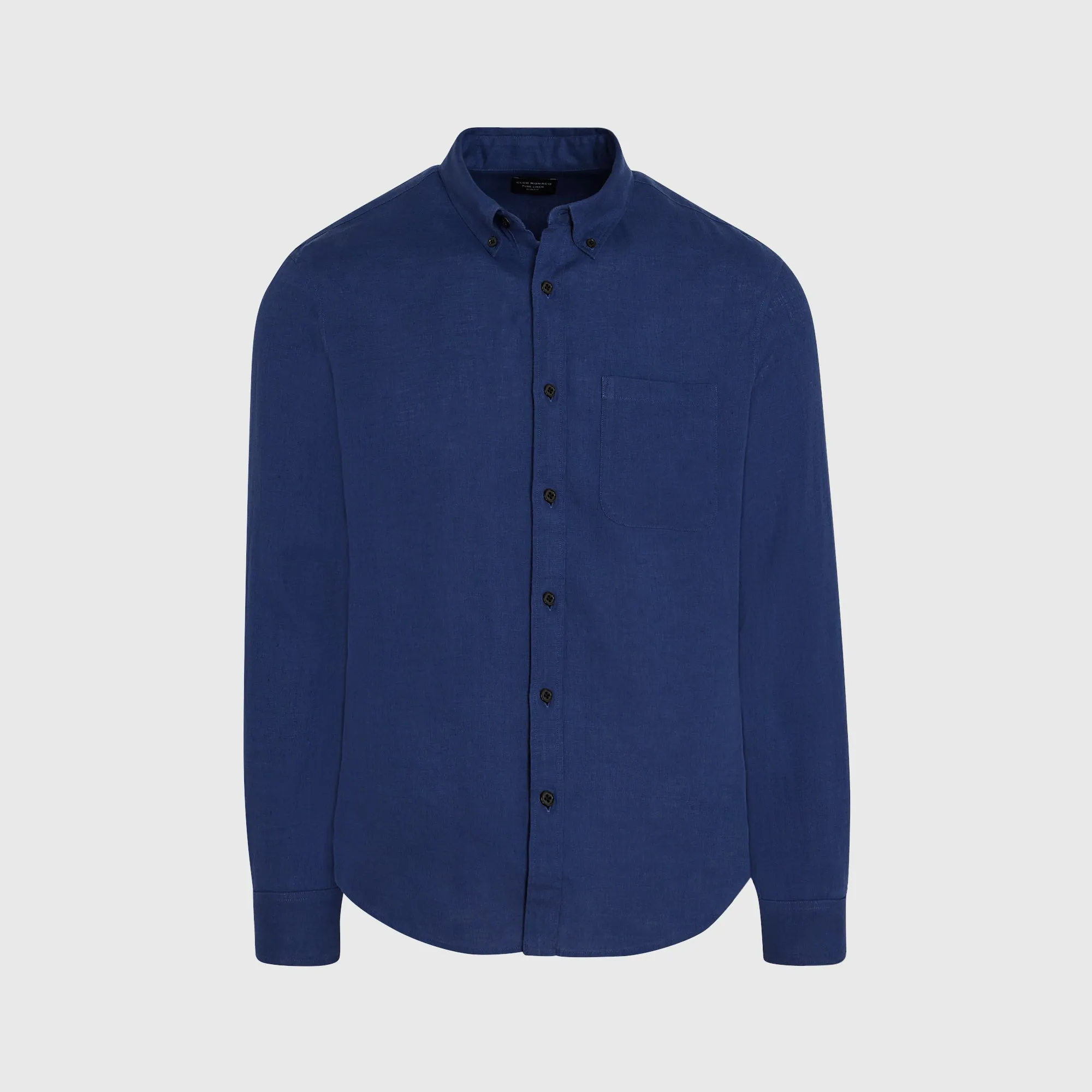 Slim Long-Sleeve Button-Down Linen Shirt sold by Club Monaco product image thumbnail 5