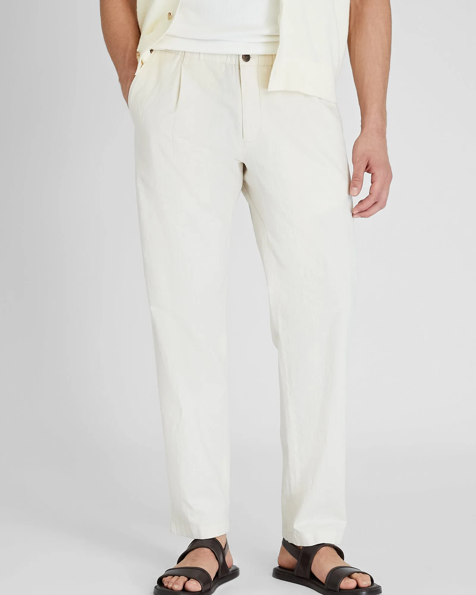 Linen Elasticated Trouser sold by Club Monaco product image thumbnail 3