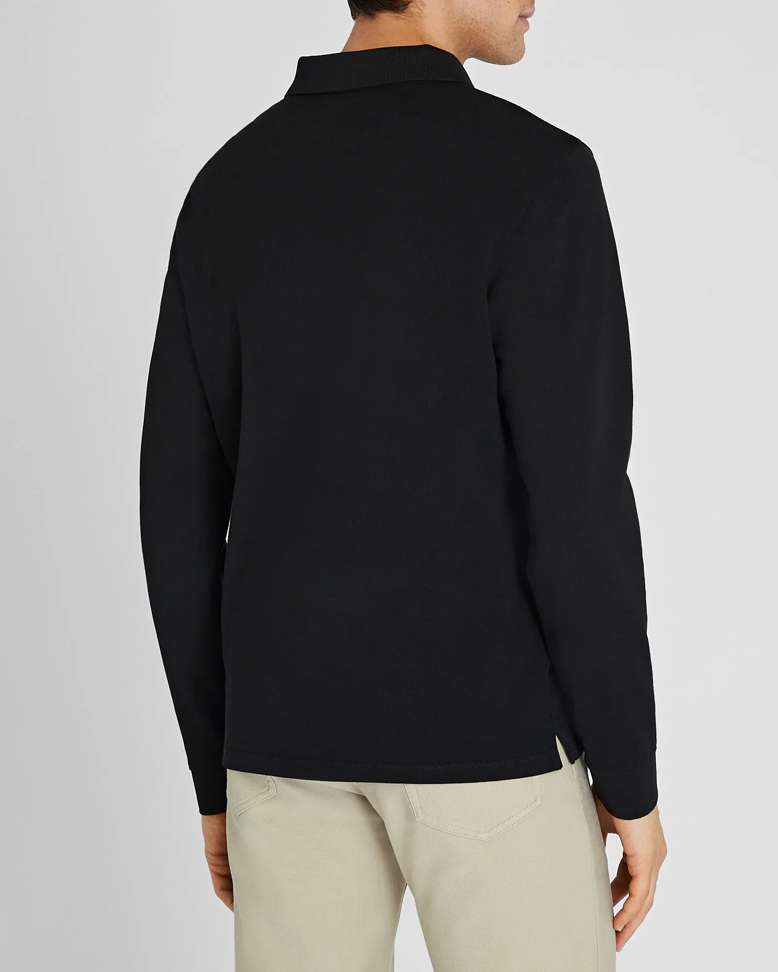 Long Sleeve Clean Piqué Polo sold by Club Monaco product image thumbnail 3