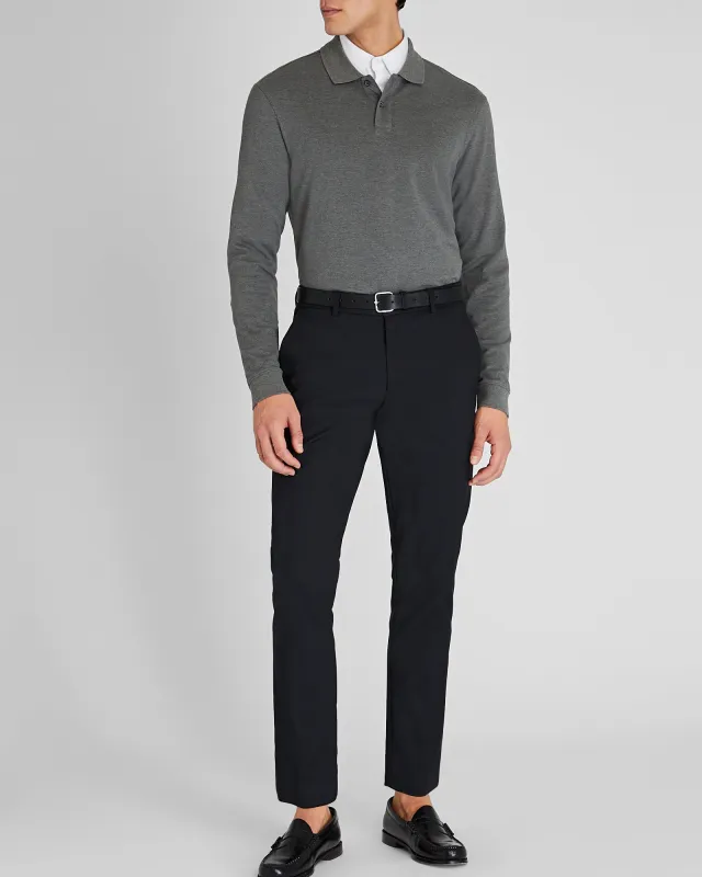 Long Sleeve Clean Piqué Polo sold by Club Monaco