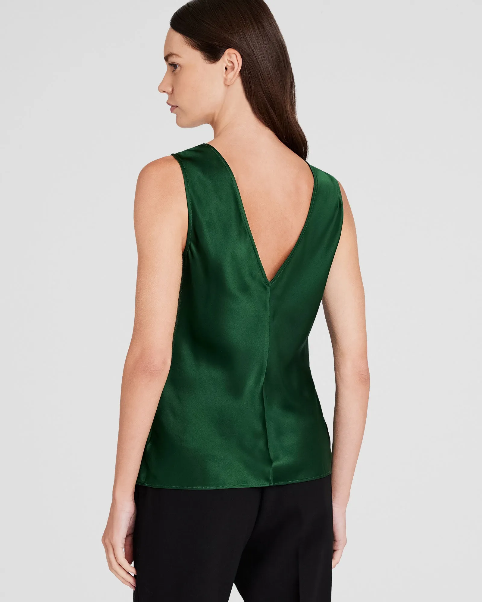 Silk Charmeuse V-Neck Sleeveless Top sold by Club Monaco product image thumbnail 3