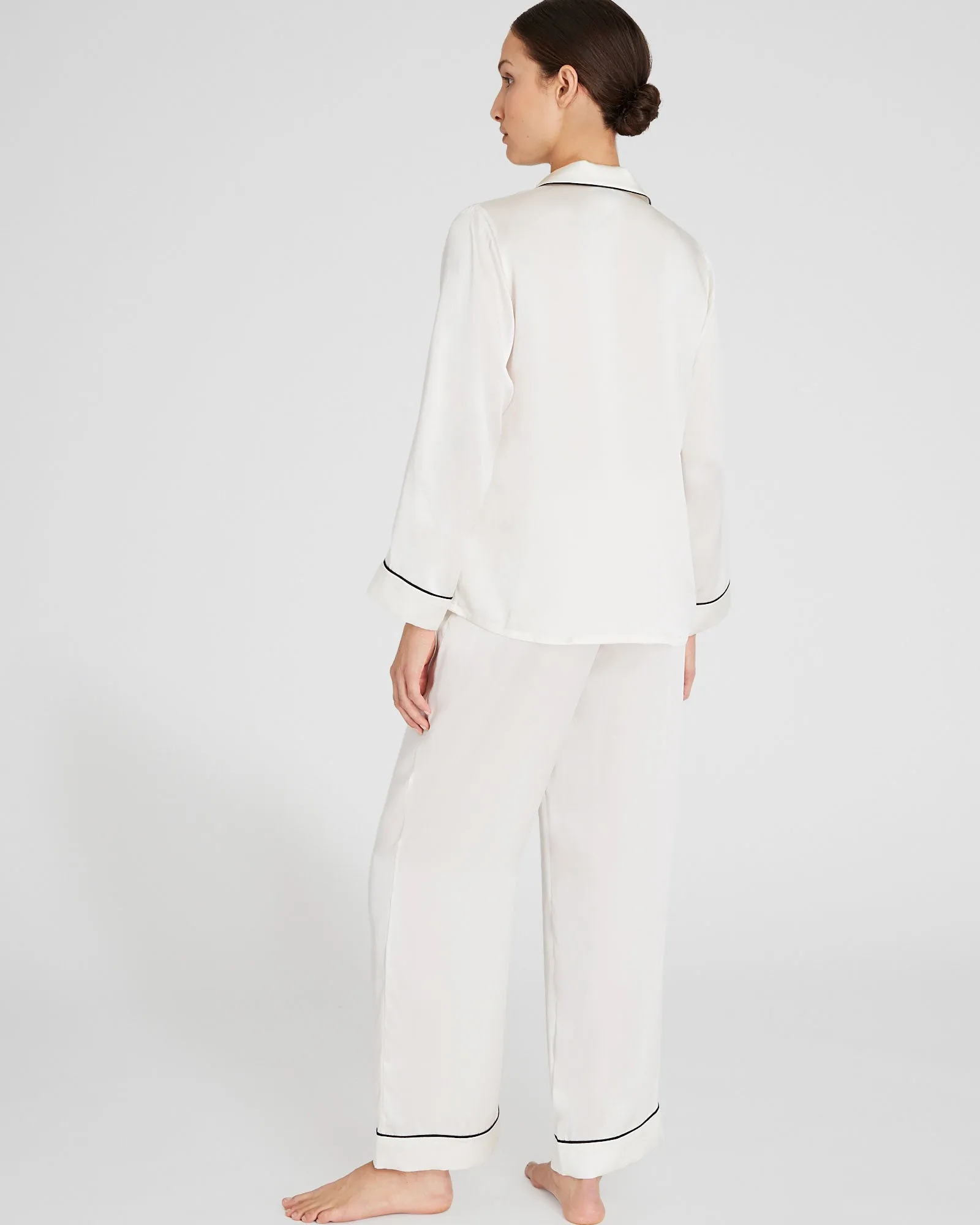 Silk Long-Sleeve Pajama Set sold by Club Monaco product image thumbnail 2