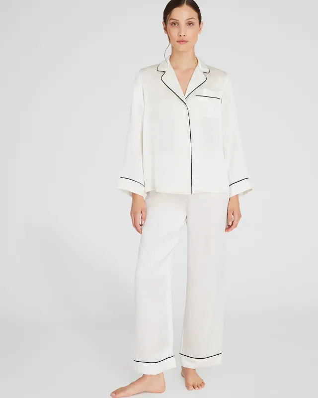 Silk Long-Sleeve Pajama Set sold by Club Monaco