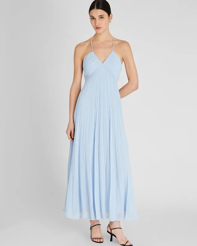 Pleated Tie Back Maxi Dress sold by Club Monaco