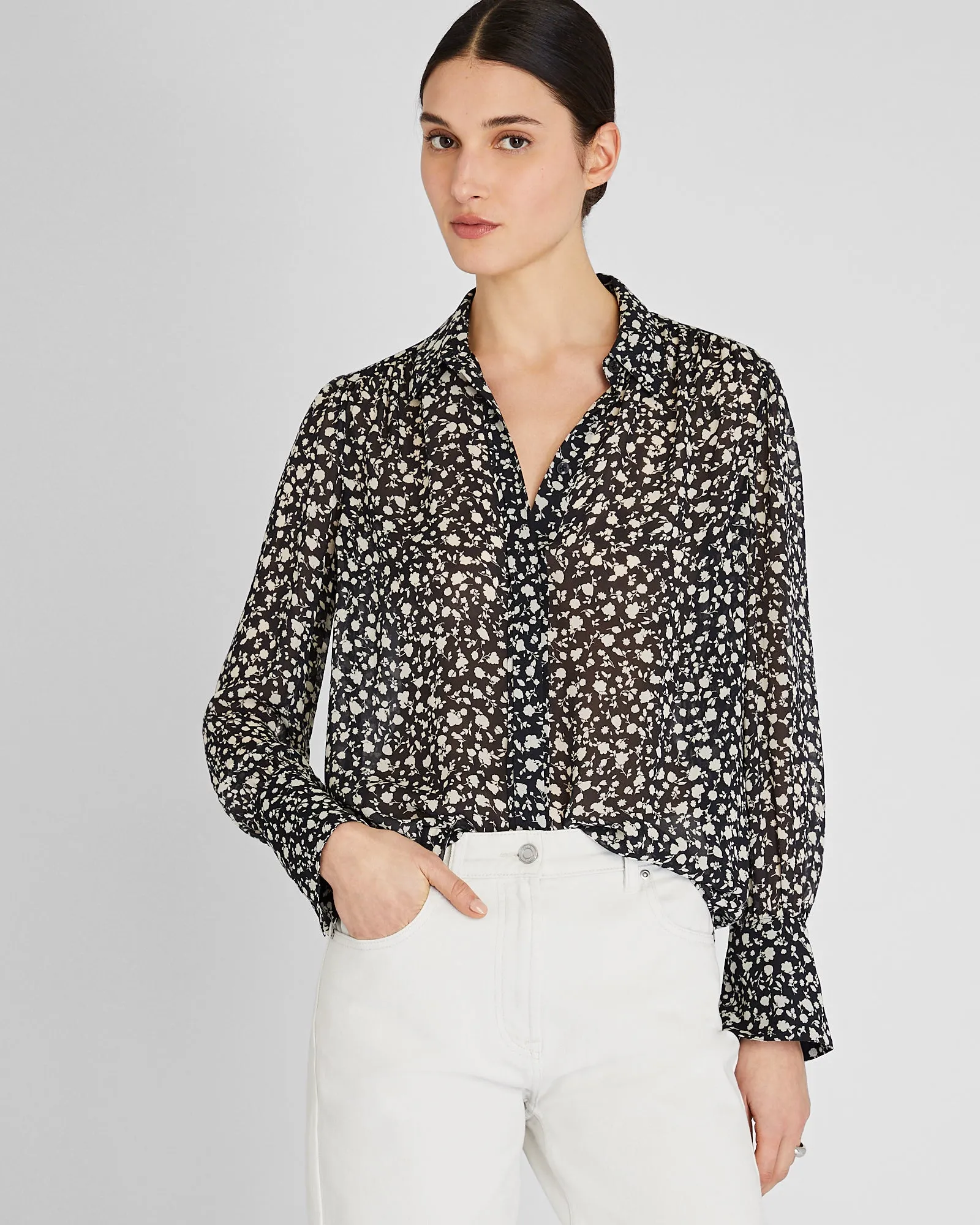 Shirred Shoulder Blouse sold by Club Monaco