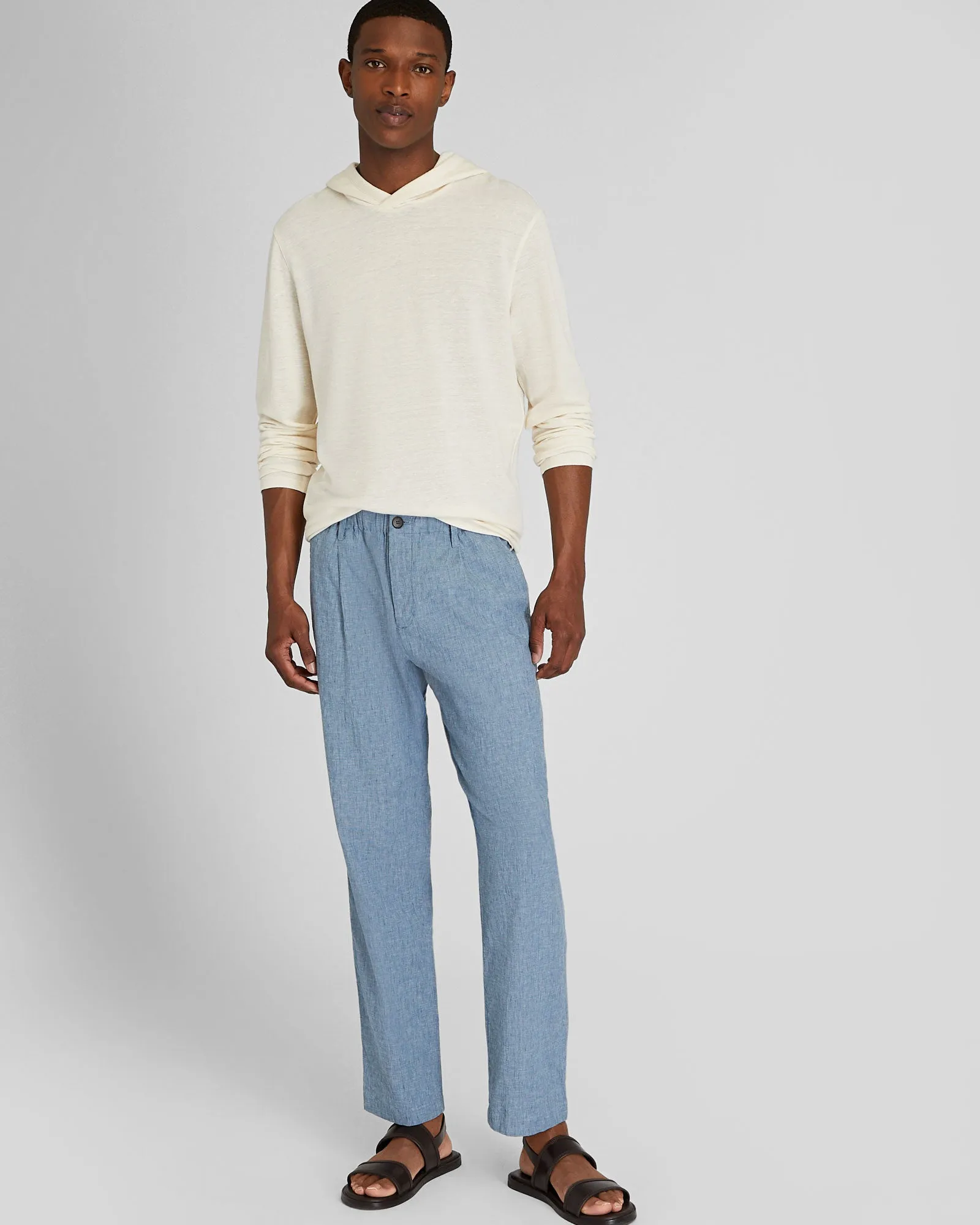 Linen-Cotton Piqué Hoodie sold by Club Monaco product image thumbnail 2